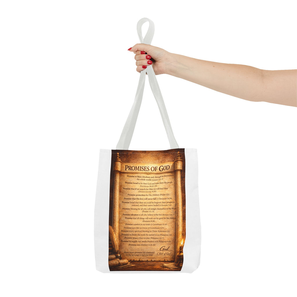 The Promises of God Tote Bag | Scripture Faith Design