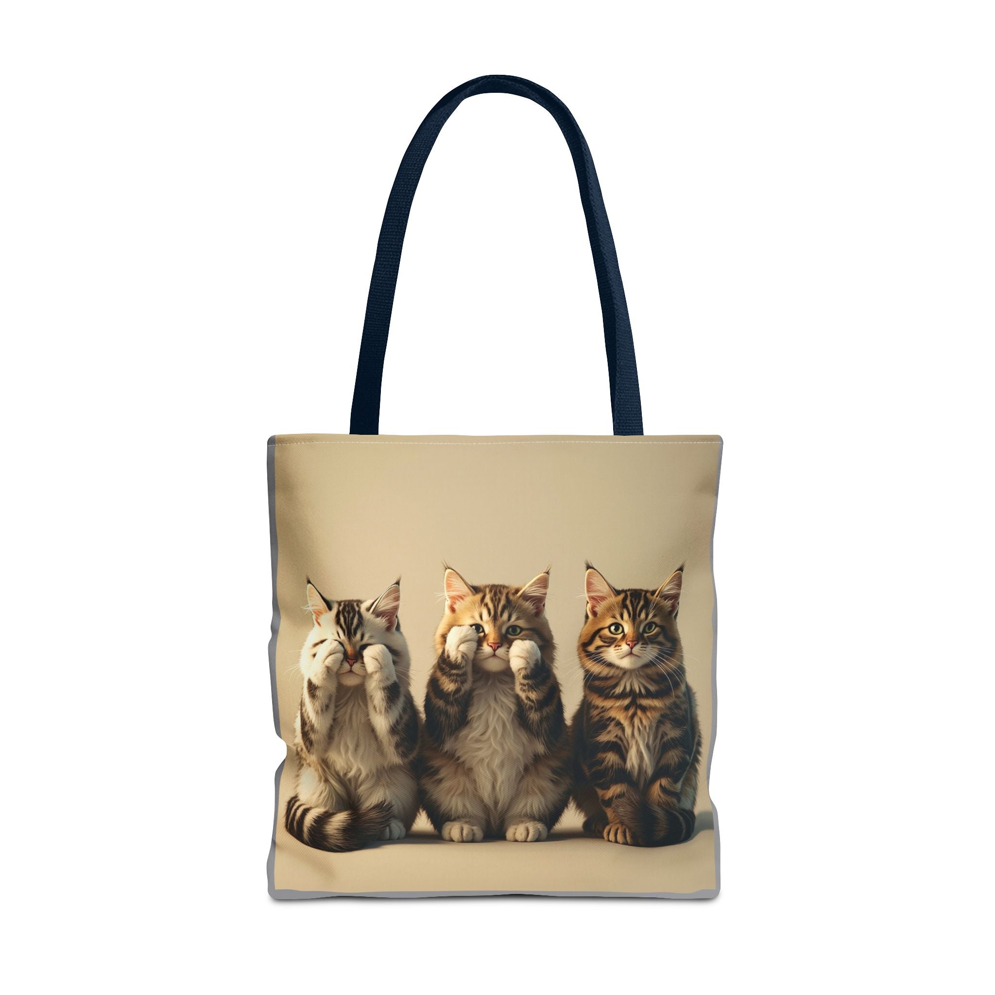 Tote Bag - Three Cats, Carry-All Shoulder Bag, Reusable Shopping Tote, Gift for Animal Lovers