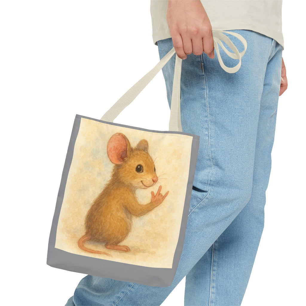 Tote Bag - Mouse 2 I Love You, Cute Animal Print, Carry-All Shoulder Bag, Reusable Shopping Tote, Gift for Animal Lovers