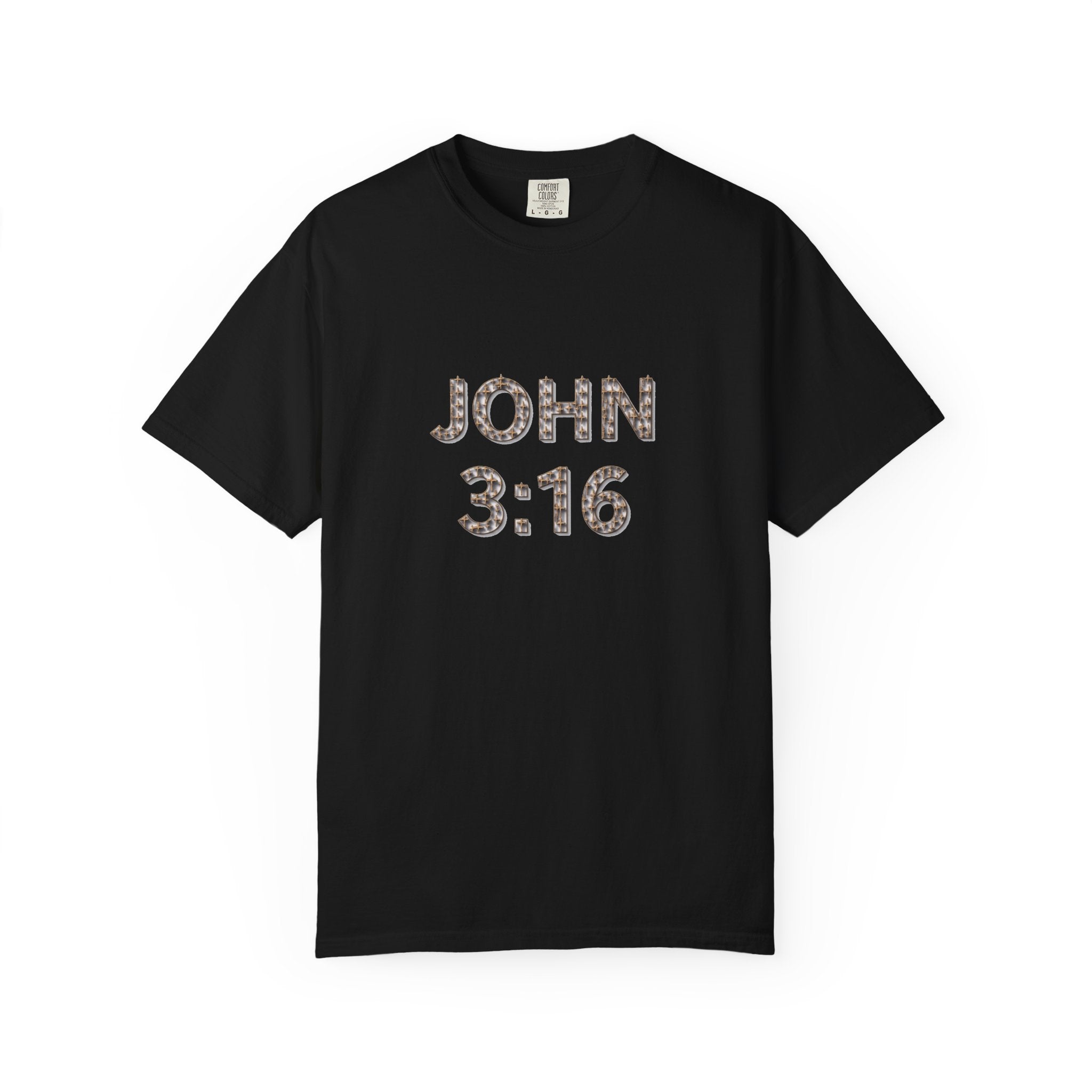 John 3:16 Scripture Cross T-shirt (Ver. 3) | Christian Bible Verse Tee
