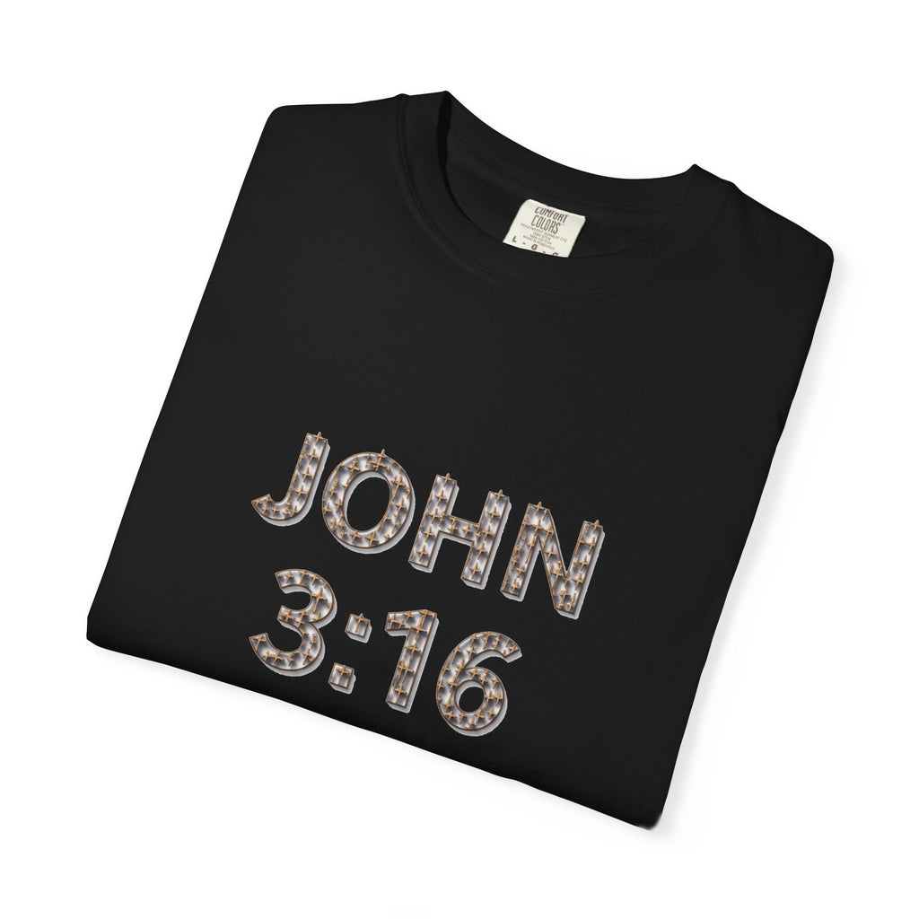 John 3:16 Scripture Cross T-shirt (Ver. 3) | Christian Bible Verse Tee