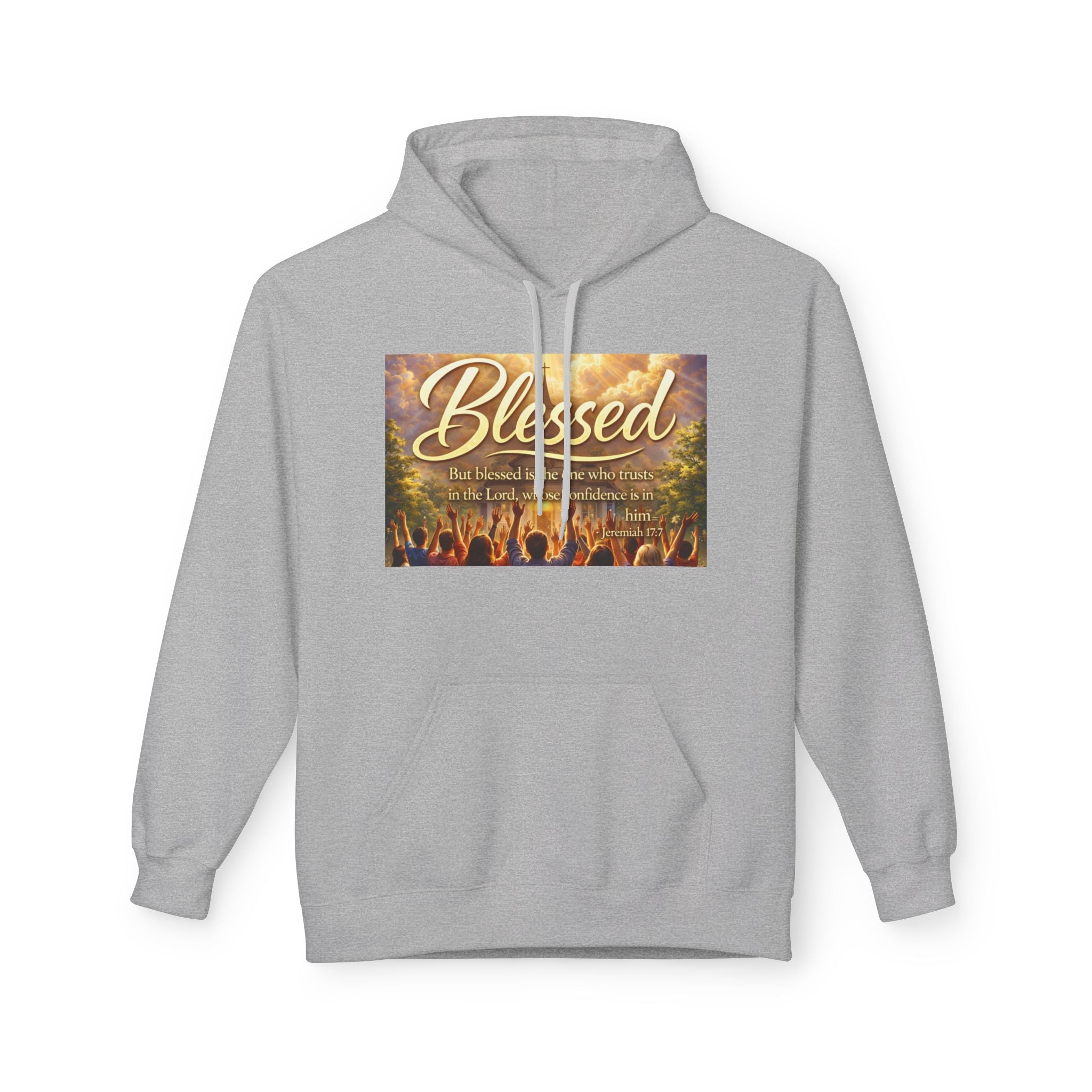 Blessed Worship Scene Hoodie | Christian Faith Sunrise Praise