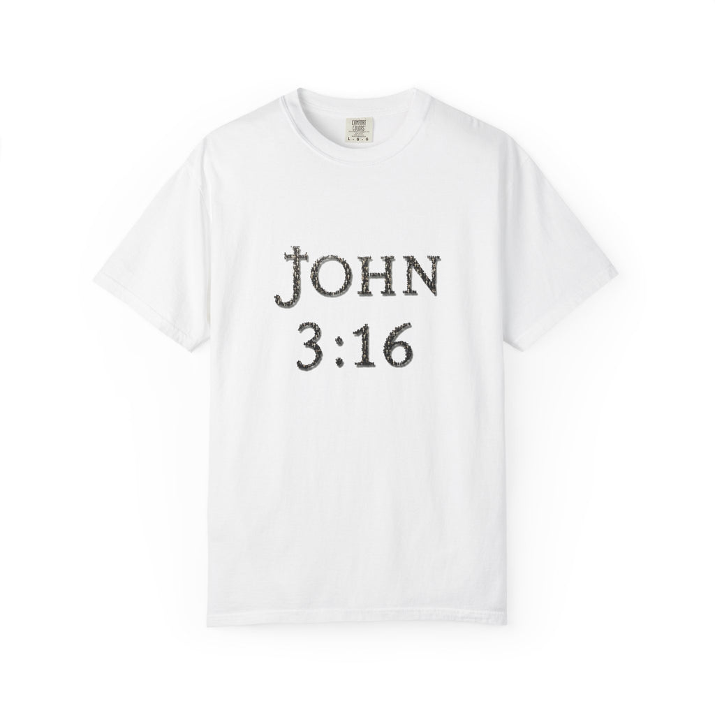 John 3:16 Scripture Cross T-shirt (Ver. 1) | Christian Bible Verse Tee