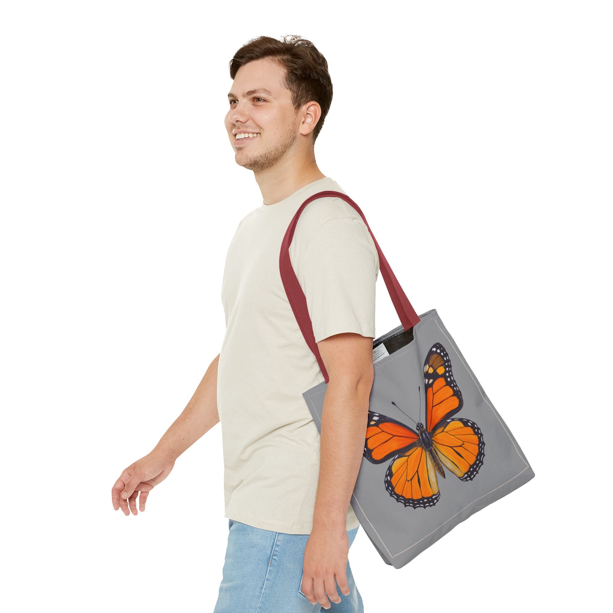 Tote Bag - Monarch Butterfly, Carry-All Shoulder Bag, Reusable Shopping Tote, Gift for Animal Lovers