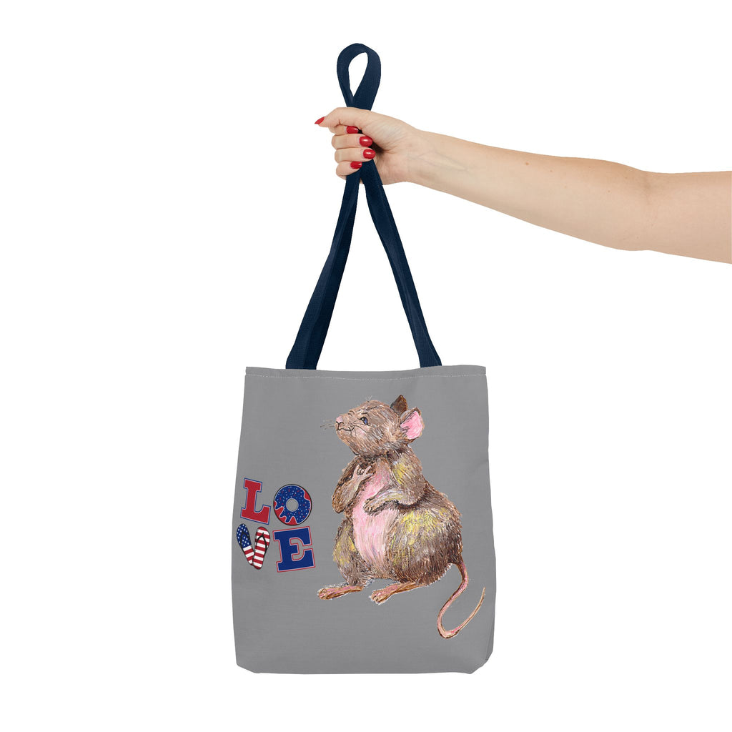 I Love You Mouse Patriotic LOVE Tote Bag | Mouse 1 | All-Over Print