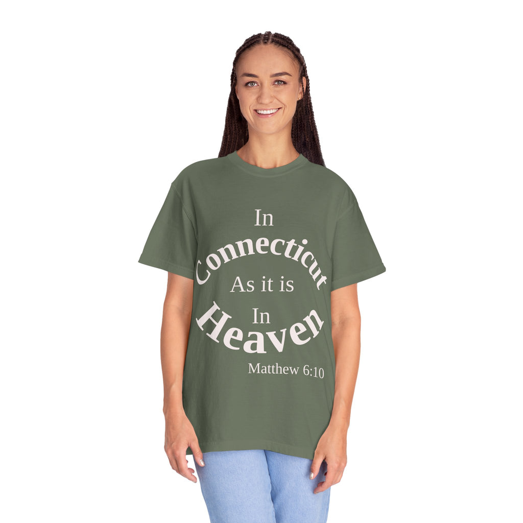 Connecticut Unisex T-Shirt, Matthew 6:10 Faith Apparel, Everyday Inspiration Tee, Home State Love Christian Clothing
