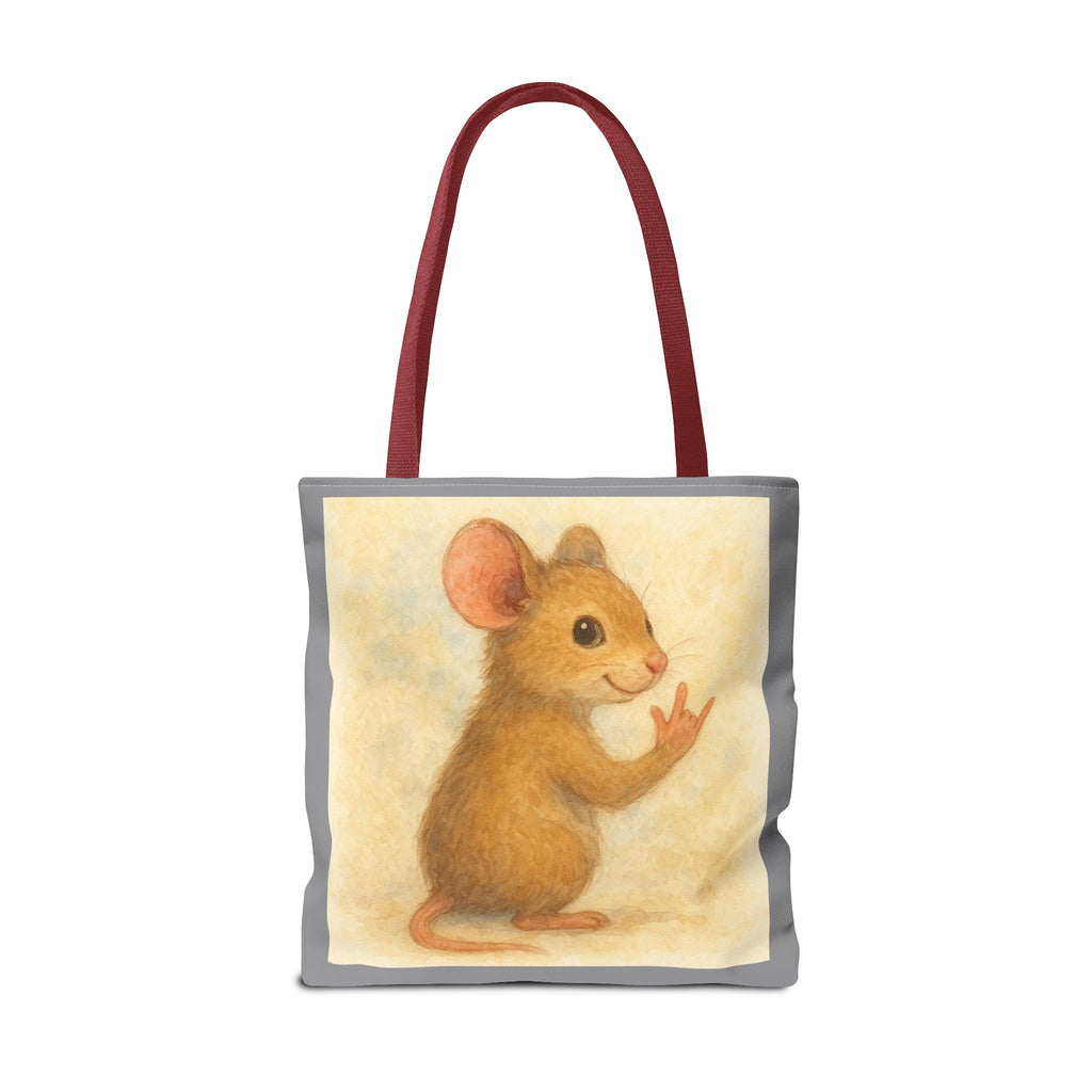 Tote Bag - Mouse 2 I Love You, Cute Animal Print, Carry-All Shoulder Bag, Reusable Shopping Tote, Gift for Animal Lovers