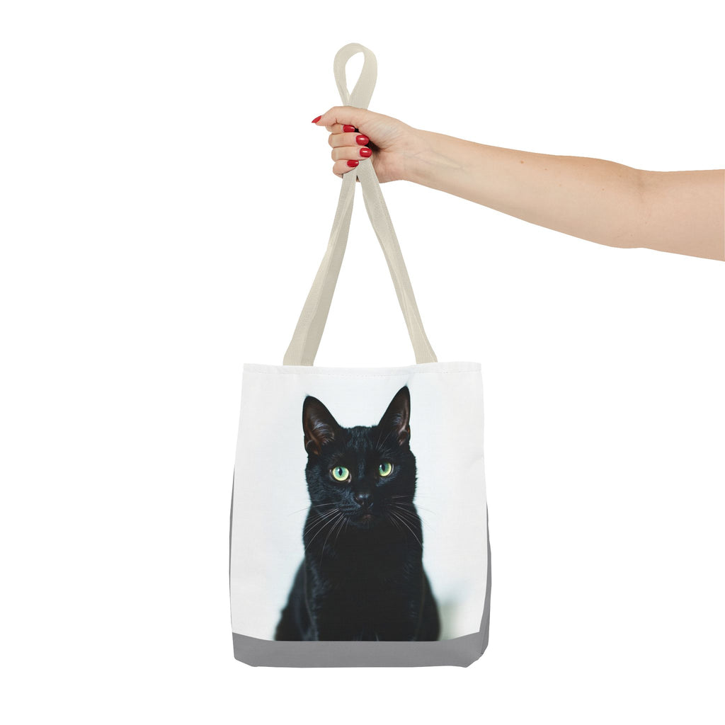Tote Bag - Black Cat, Carry-All Shoulder Bag, Reusable Shopping Tote, Gift for Animal Lovers