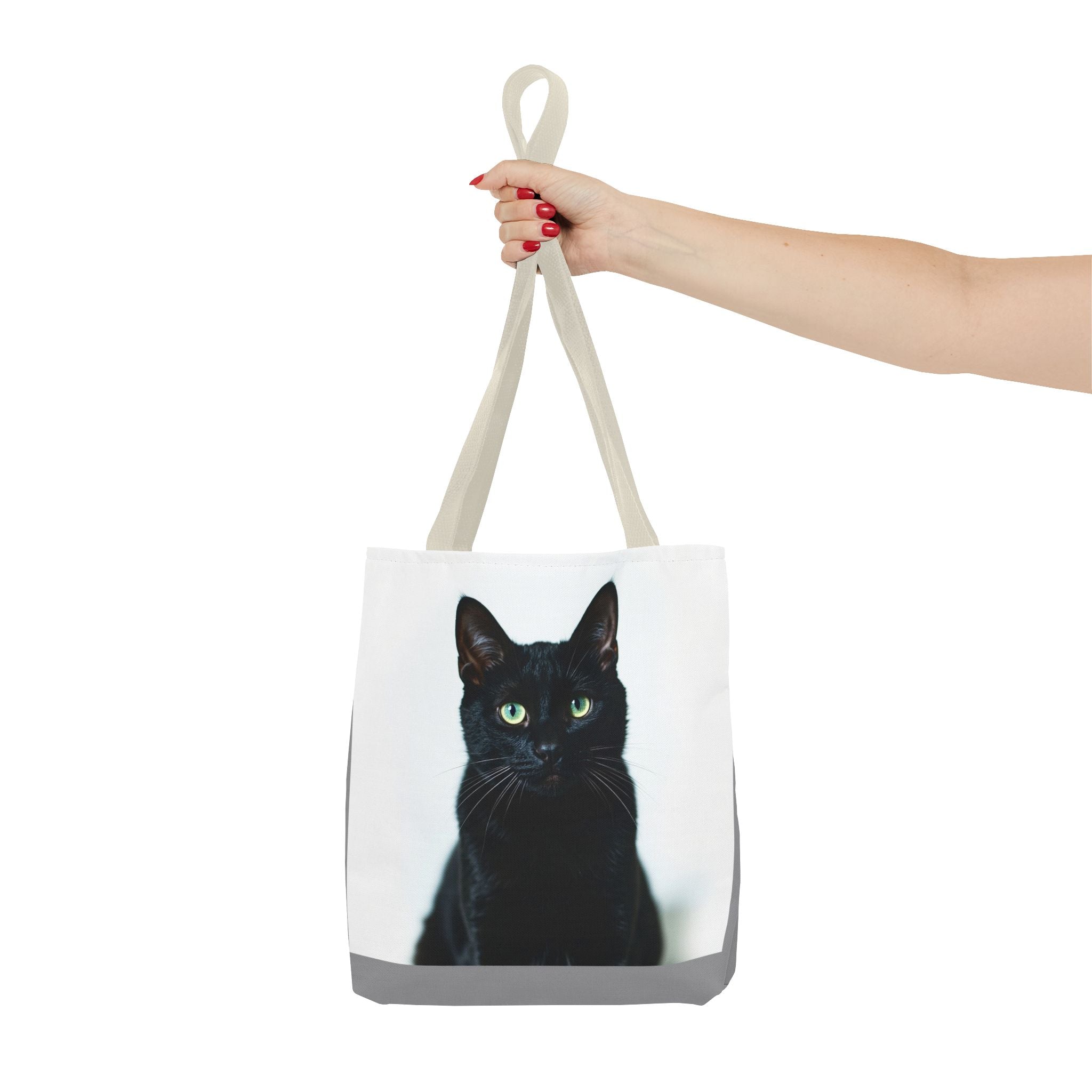 Tote Bag - Black Cat, Carry-All Shoulder Bag, Reusable Shopping Tote, Gift for Animal Lovers
