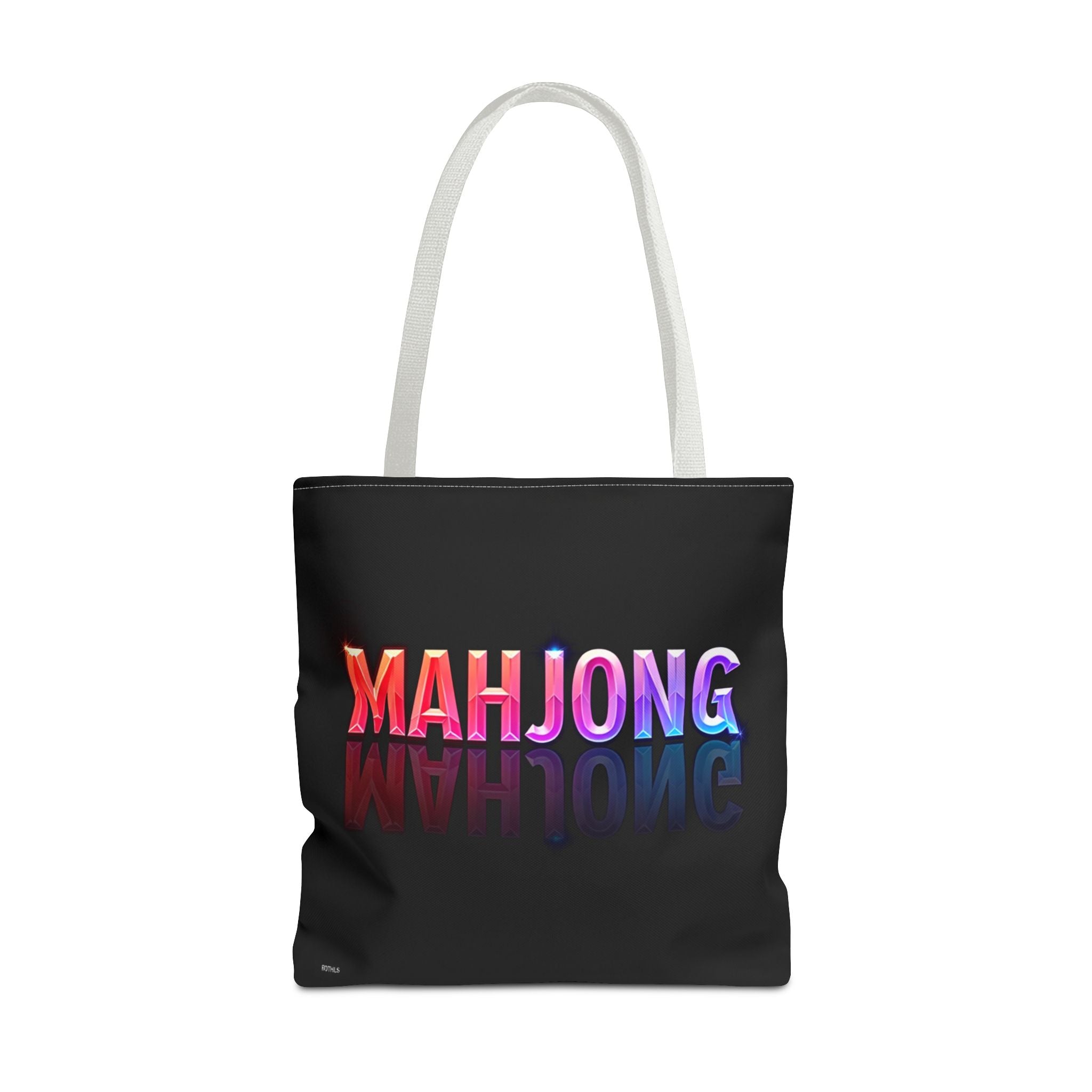 Black Mahjong Tiles Tote Bag | All-Over Print Tote