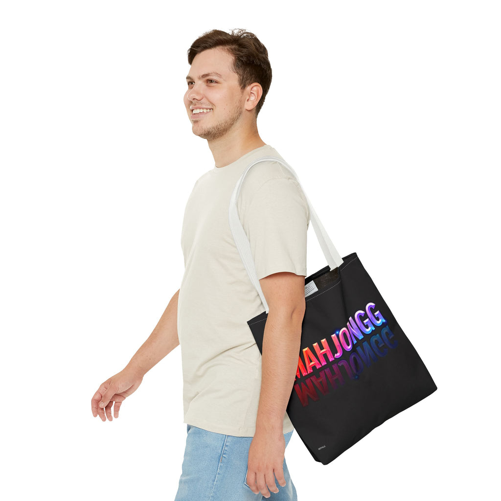 Black American Mahjongg Tiles Tote Bag | All-Over Print Tote
