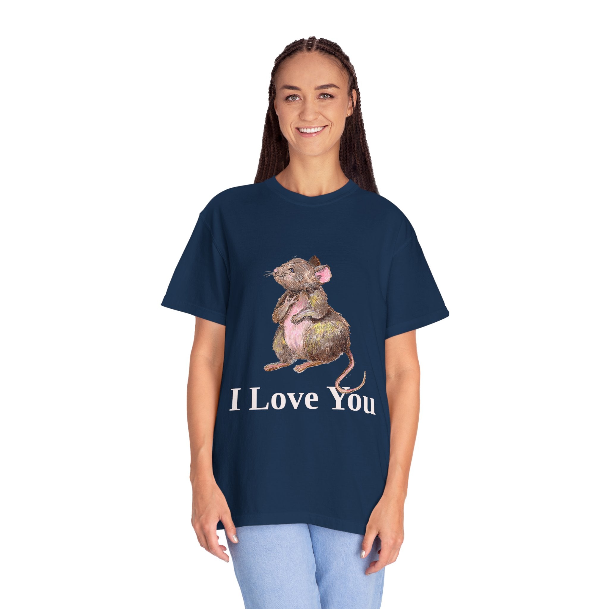 I Love You Mouse Version 1 Unisex T-shirt, Apparel, Clothing, Cute Mouse Tee, Christian Gift, Casual Top