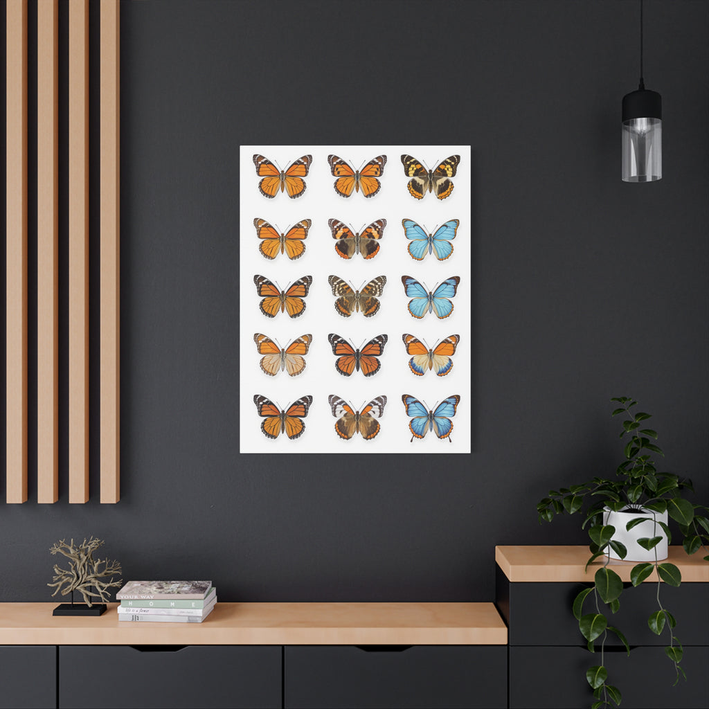 Butterflies 1 Wall Art, Butterfly Lover Gift, Matte Canvas Print, Butterfly Decor, Nature Artwork