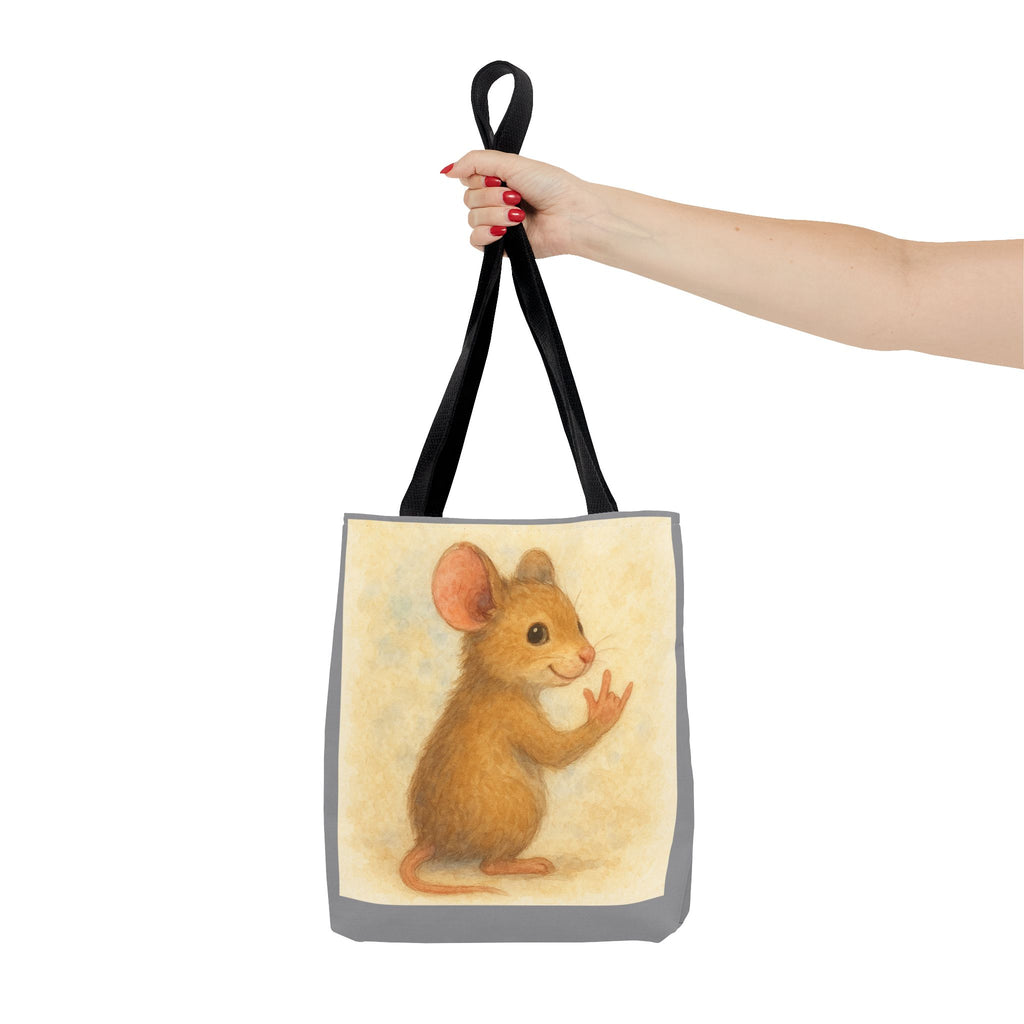 Tote Bag - Mouse 2 I Love You, Cute Animal Print, Carry-All Shoulder Bag, Reusable Shopping Tote, Gift for Animal Lovers