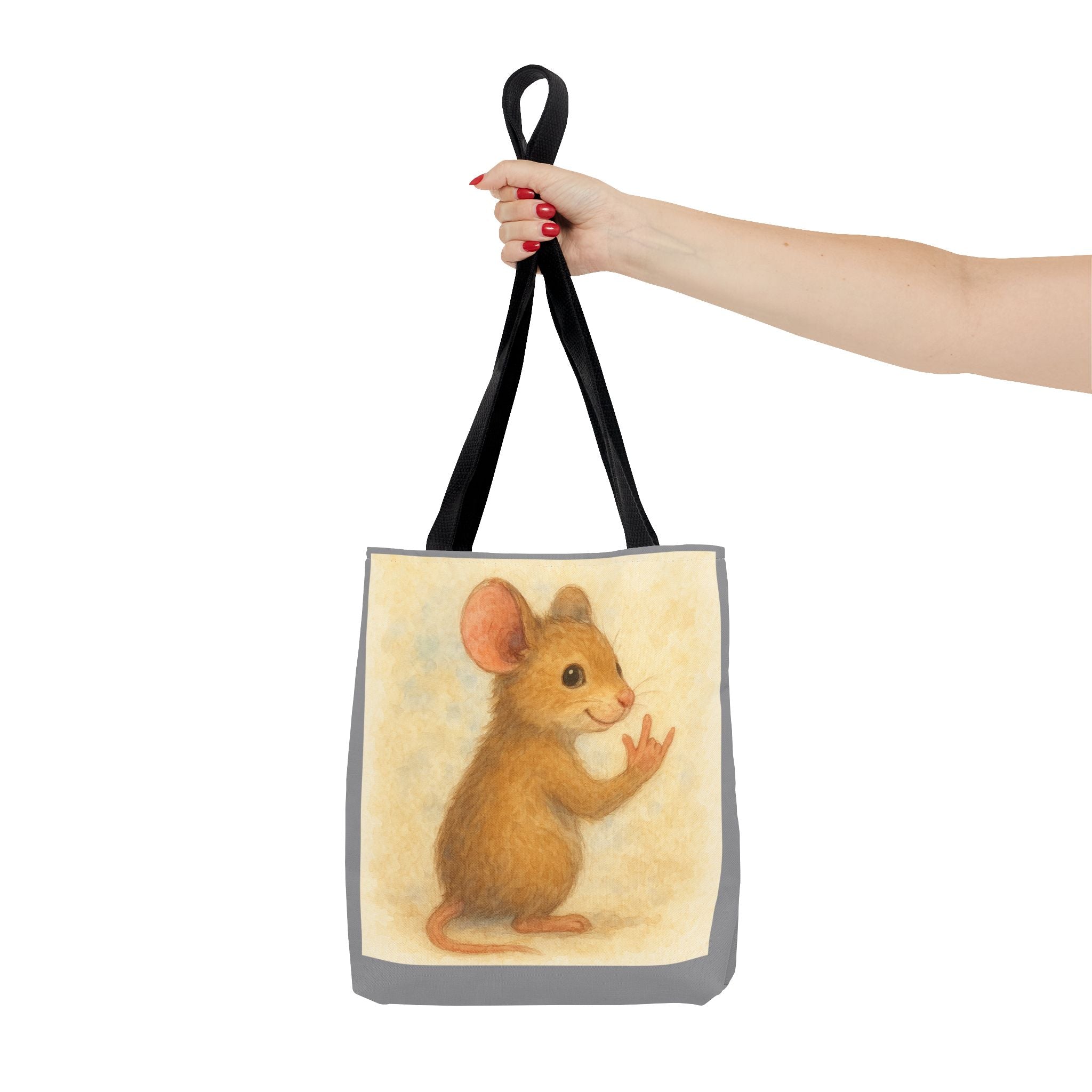 Tote Bag - Mouse 2 I Love You, Cute Animal Print, Carry-All Shoulder Bag, Reusable Shopping Tote, Gift for Animal Lovers