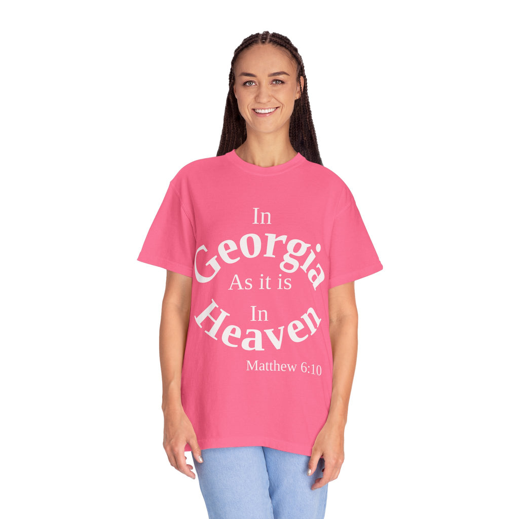 Georgia Unisex T-Shirt, Matthew 6:10 Faith Apparel, Everyday Inspiration Tee, Home State Love Christian Clothing