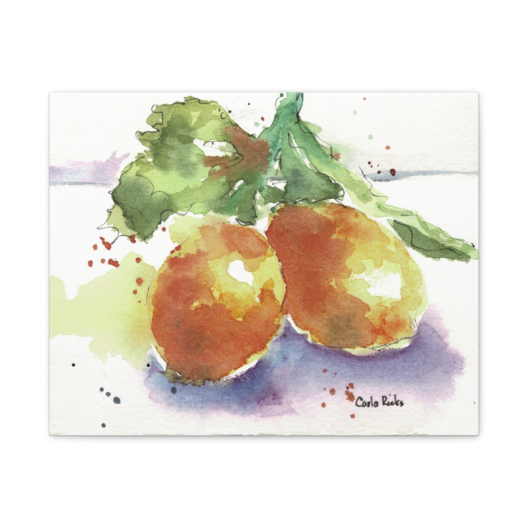 Canvas Print, Handpainted Watercolor of Yellow Lemons, Fine Art Wall Decor, Fruit Artwork, Kitchen Wall Art, Home Decor Print