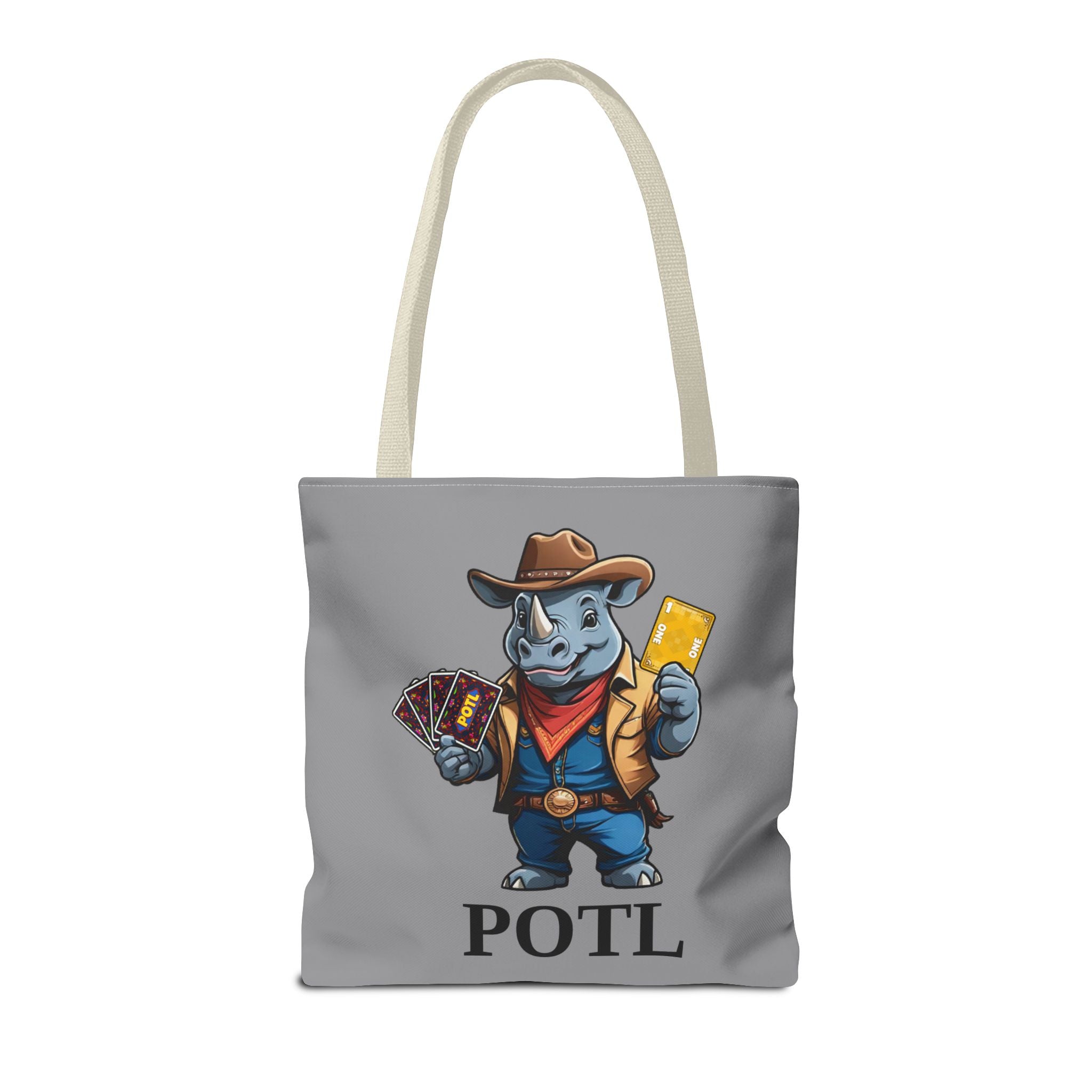 POTL Rhino Cowboy Mascot Tote Bag