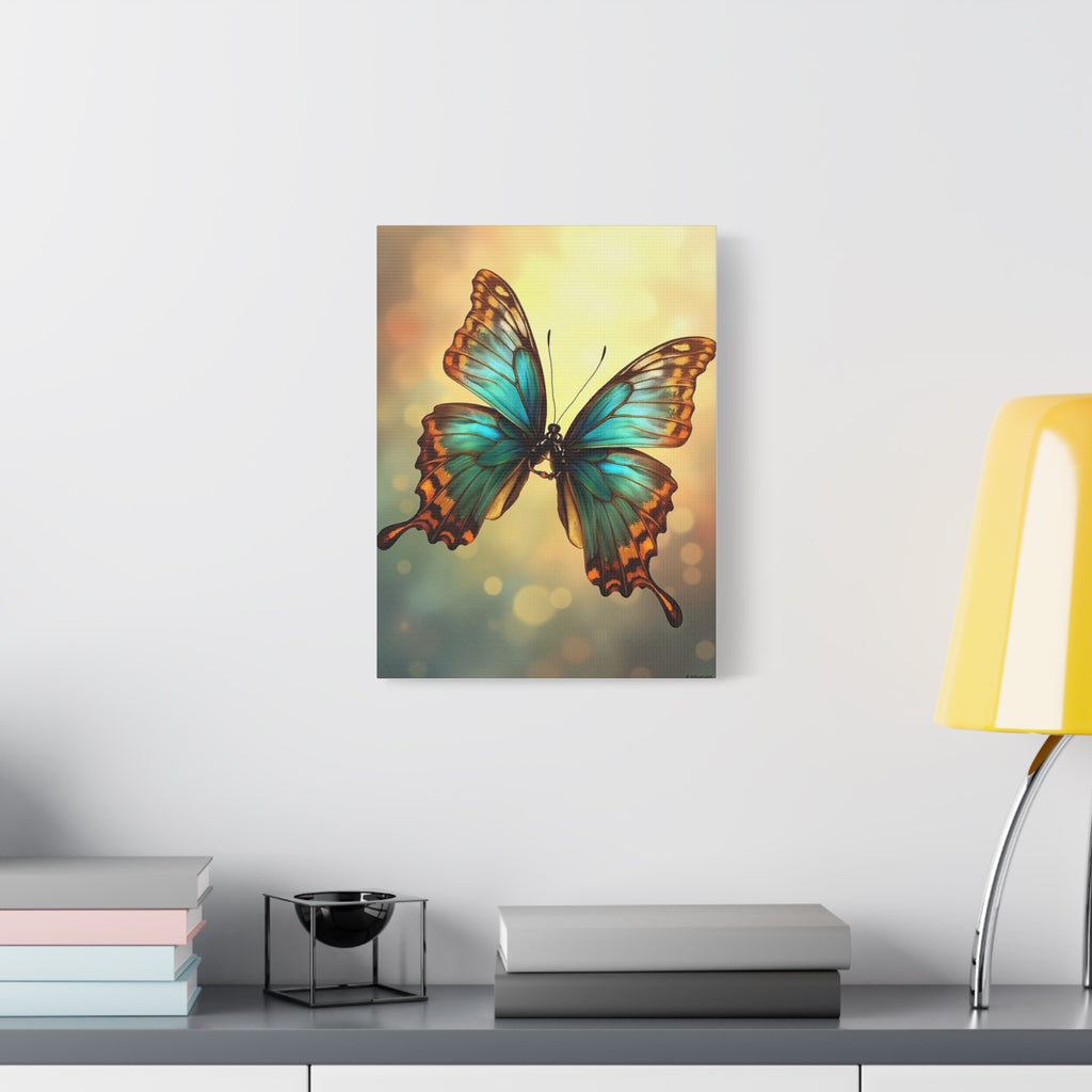 Canvas Art, Butterfly Hugging, Stretched Canvas Print Wall Decor, Unique Gift Idea
