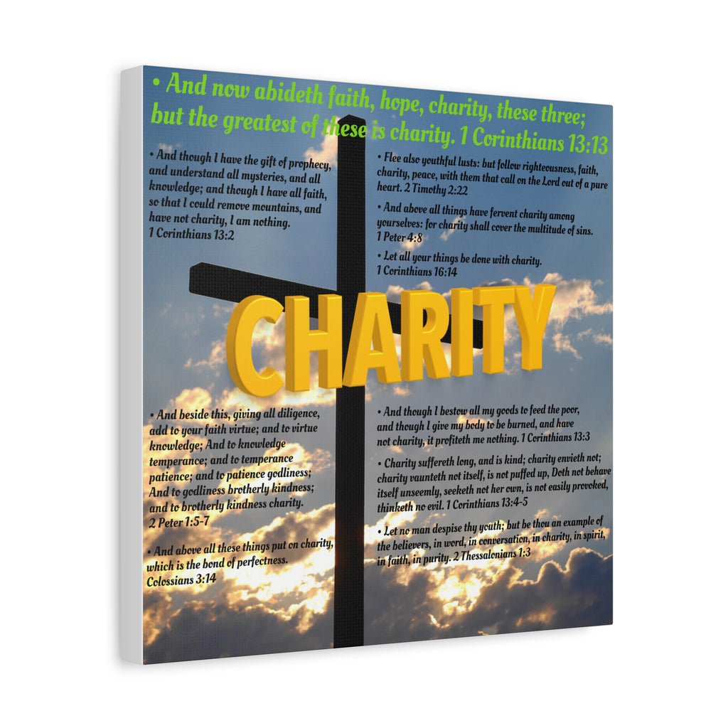 Charity Set 3 of 3 Canvas Art, Stretched Canvas Print Wall Decor, Unique Gift Idea
