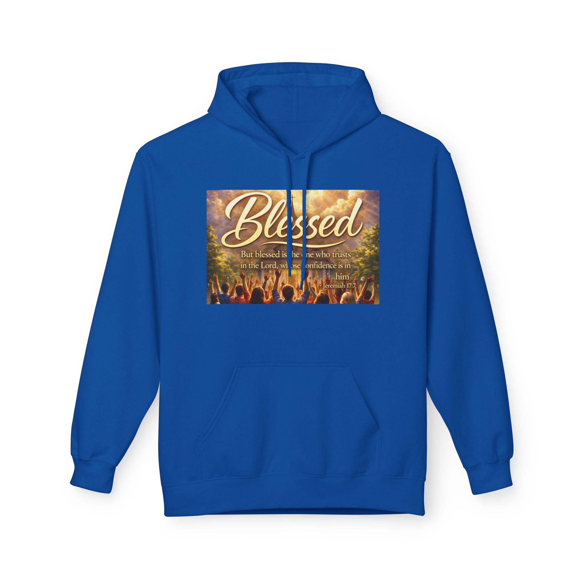 Blessed Worship Scene Hoodie | Christian Faith Sunrise Praise