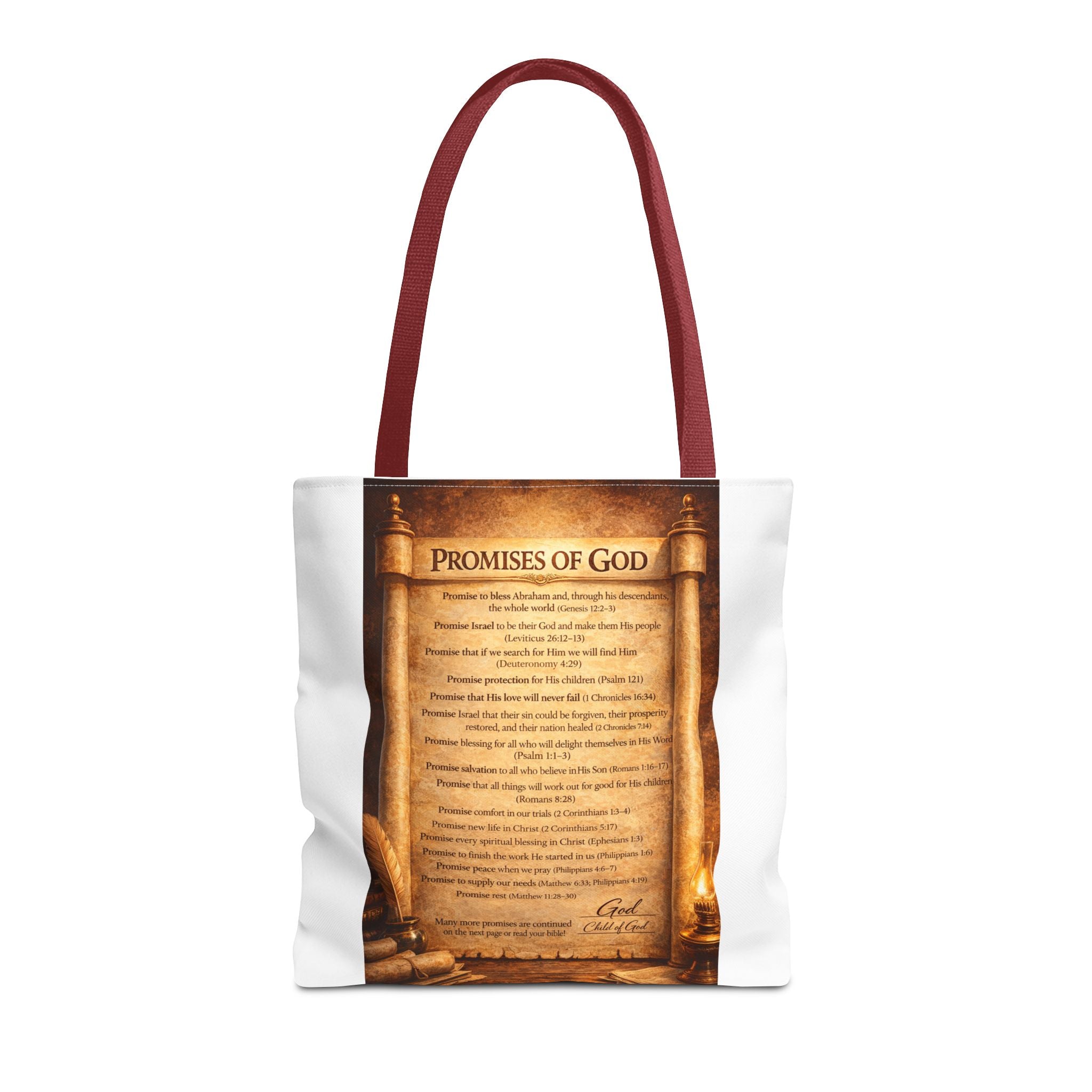 The Promises of God Tote Bag | Scripture Faith Design