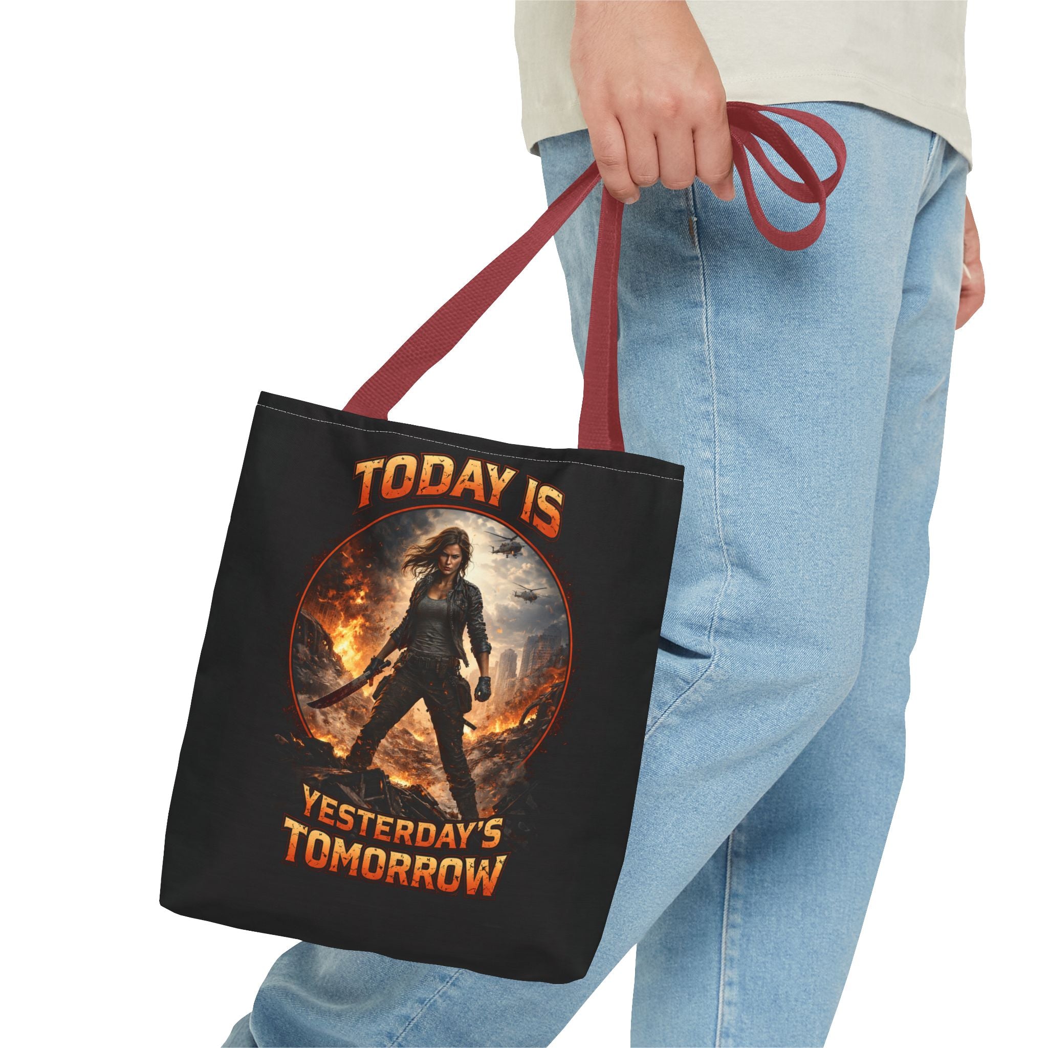 Today Is Yesterday's Tomorrow Tote Bag | Inspirational Quote Tote