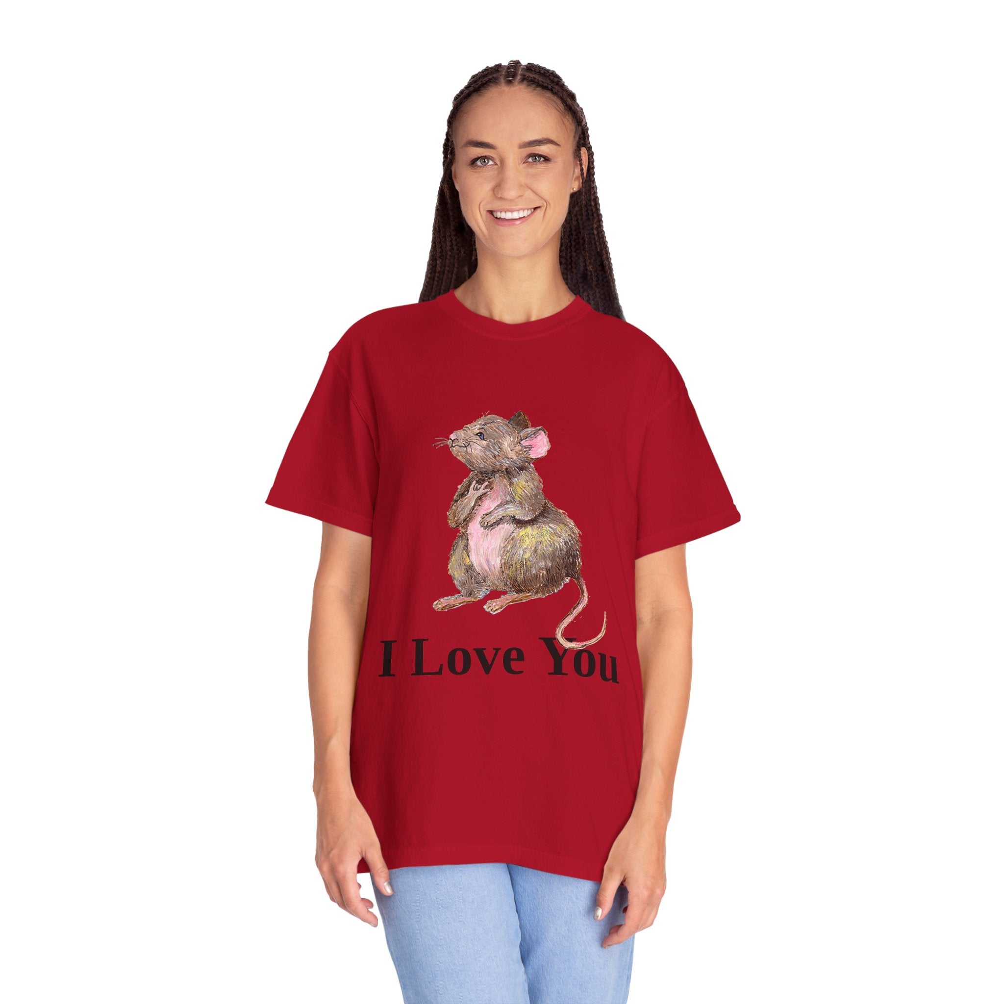 I Love You Mouse Version 1 Unisex T-shirt, Apparel, Clothing, Cute Mouse Tee, Christian Gift, Casual Top