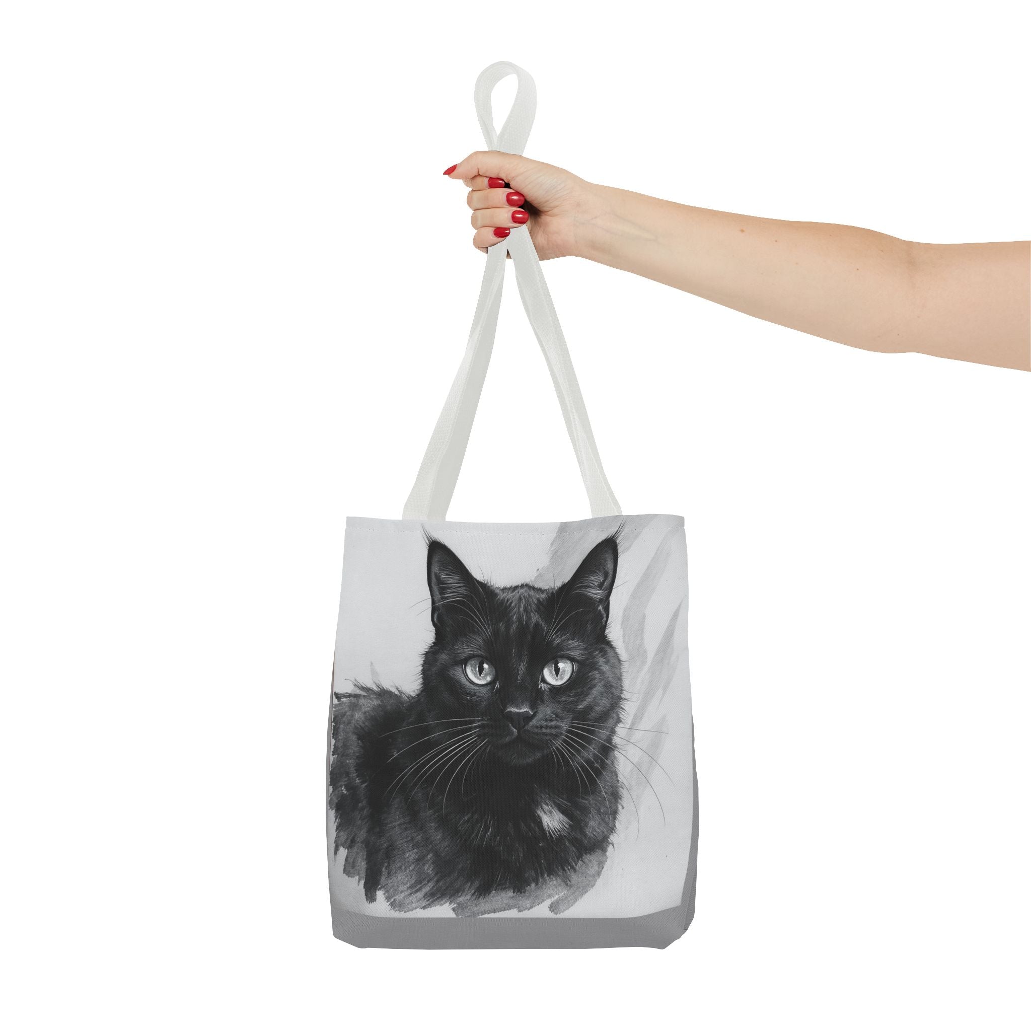 Tote Bag - Charcoal Cat, Carry-All Shoulder Bag, Reusable Shopping Tote, Gift for Animal Lovers