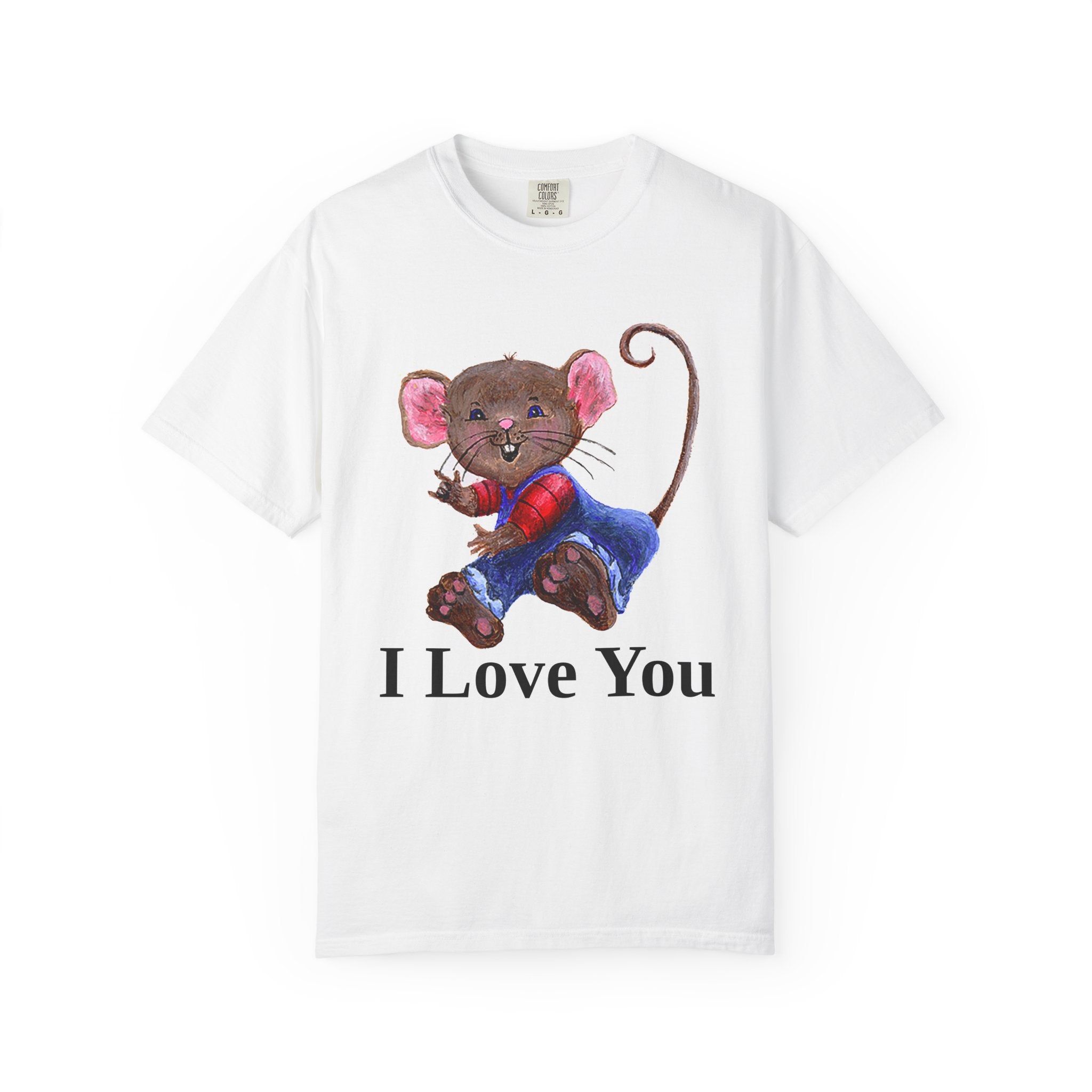 I Love You Mouse Version 2 Unisex T-shirt, Apparel, Clothing, Cute Mouse Tee, Christian Gift, Casual Top