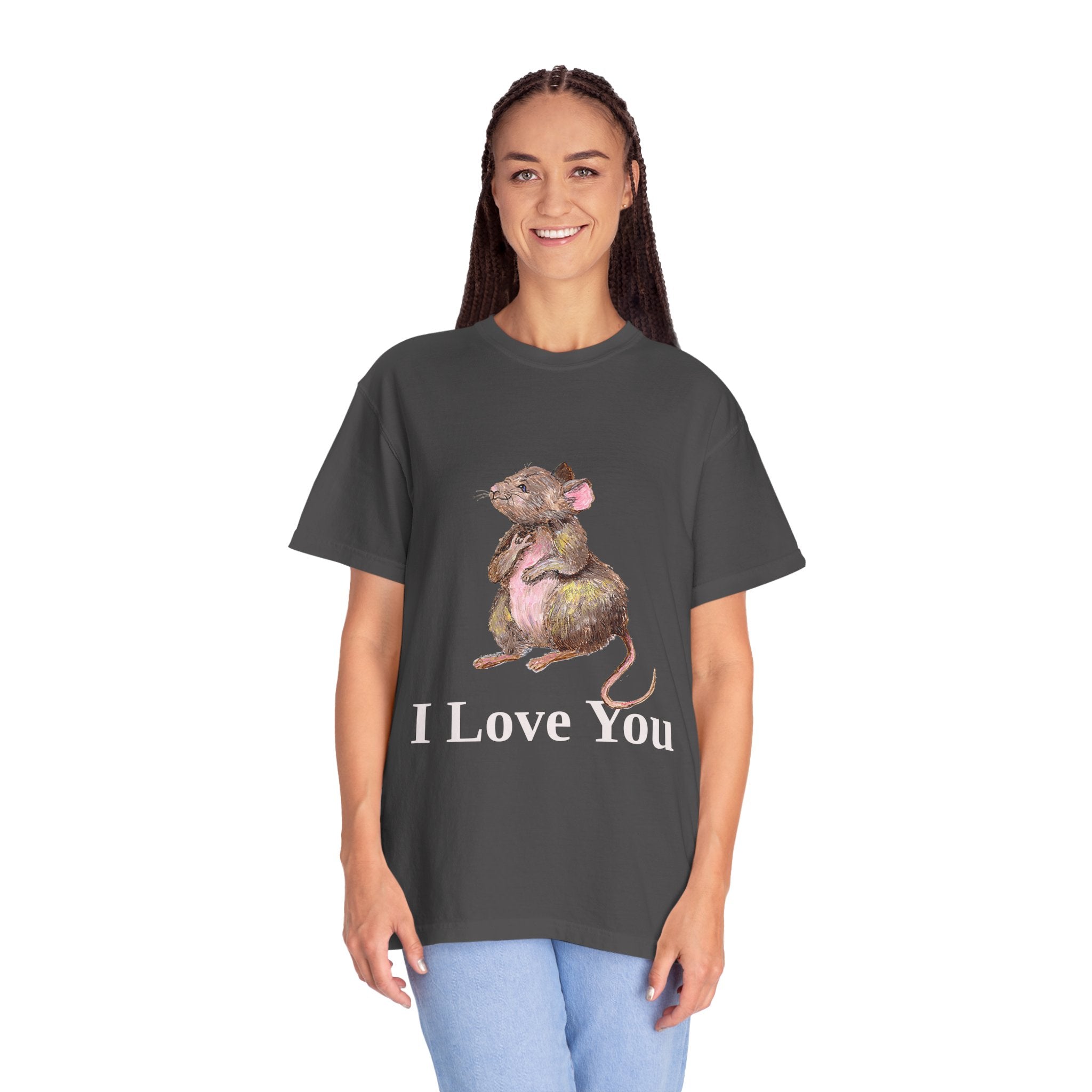 I Love You Mouse Version 1 Unisex T-shirt, Apparel, Clothing, Cute Mouse Tee, Christian Gift, Casual Top