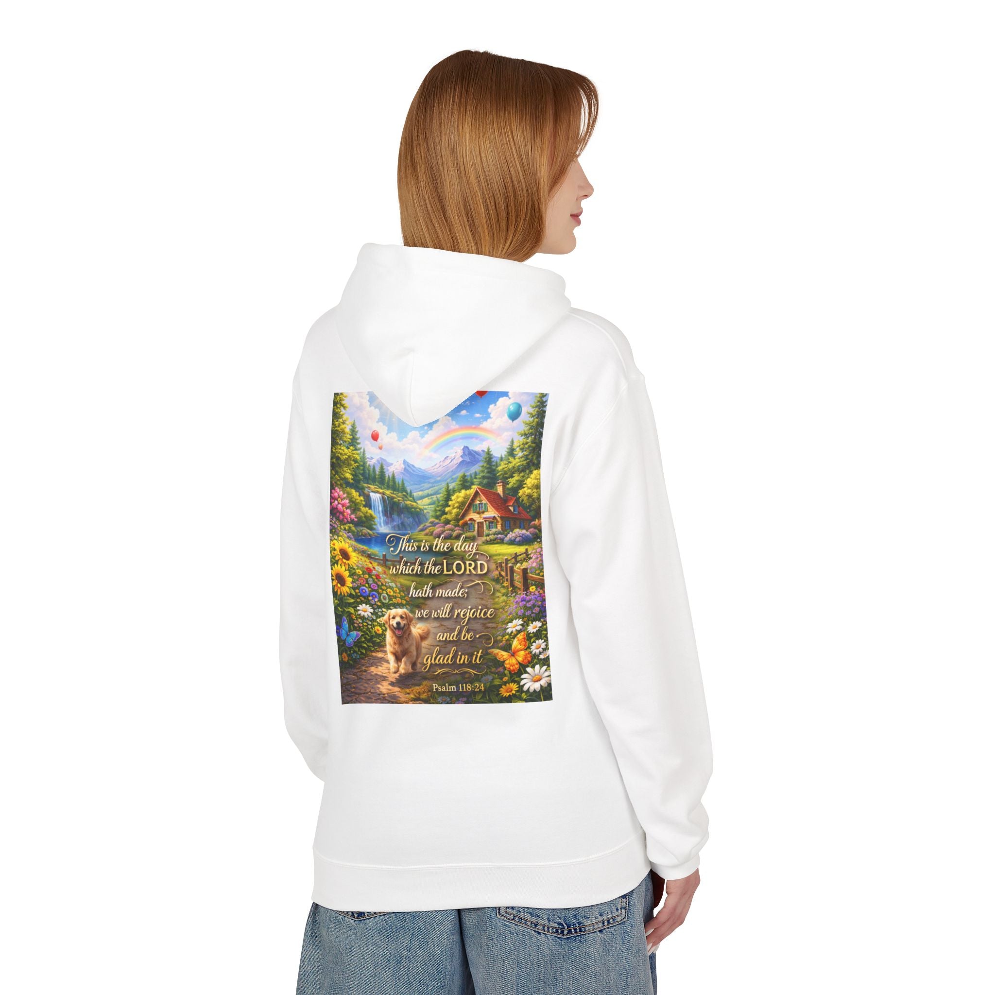 This Is the Day Which the Lord Hath Made Hoodie | Christian Scripture Faith Design