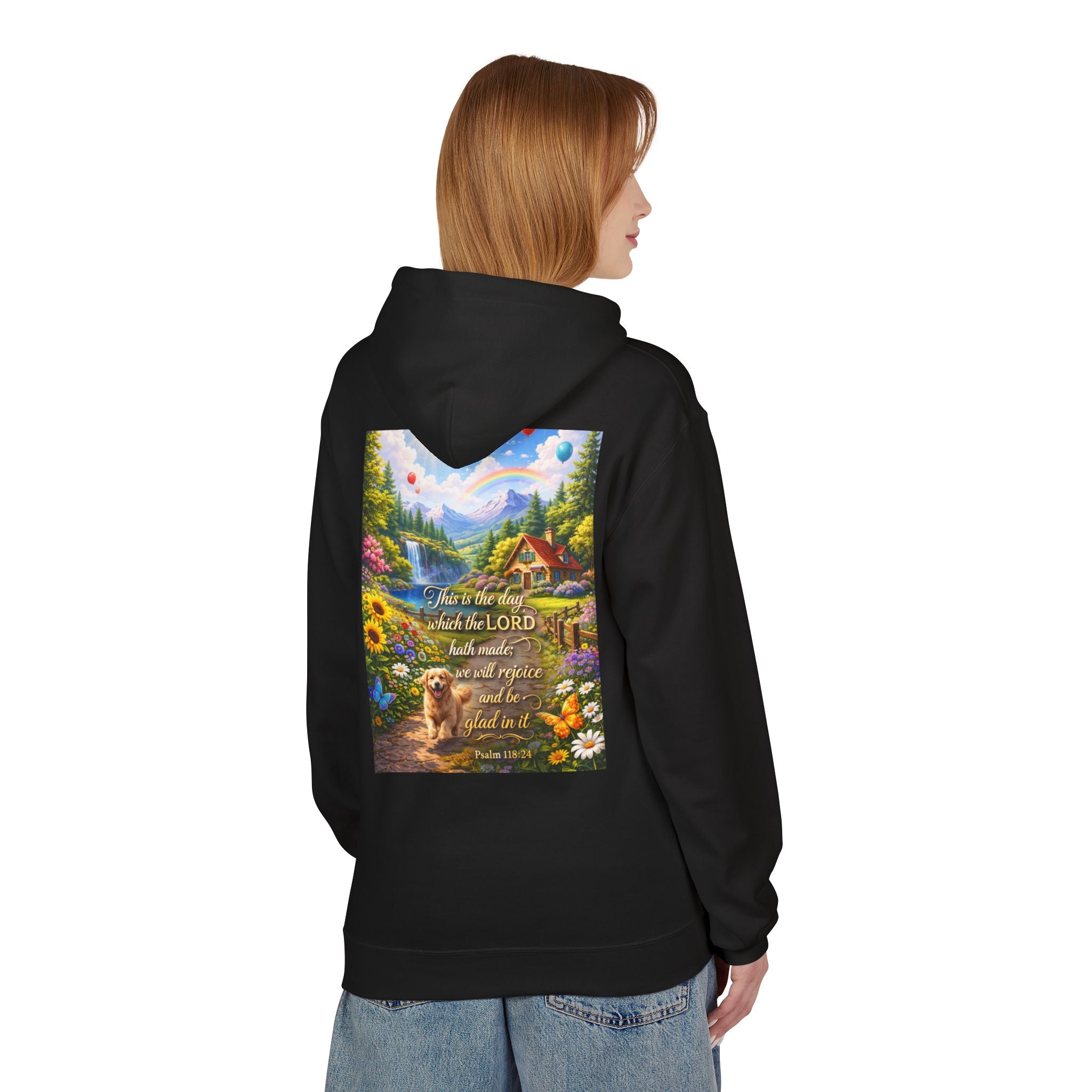 This Is the Day Which the Lord Hath Made Hoodie | Christian Scripture Faith Design