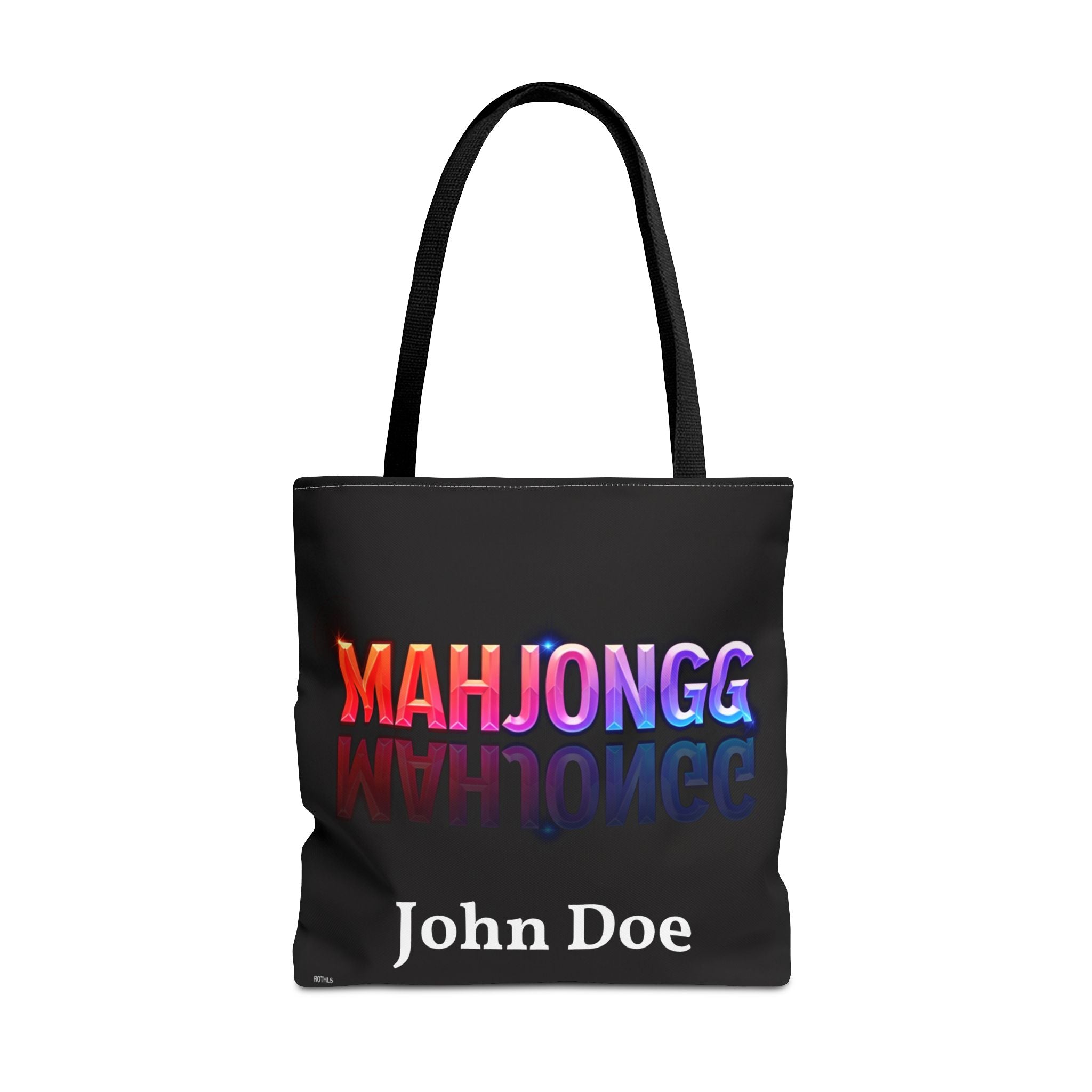 Personalize Black American Mahjongg Tiles Tote Bag | All-Over Print Tote
