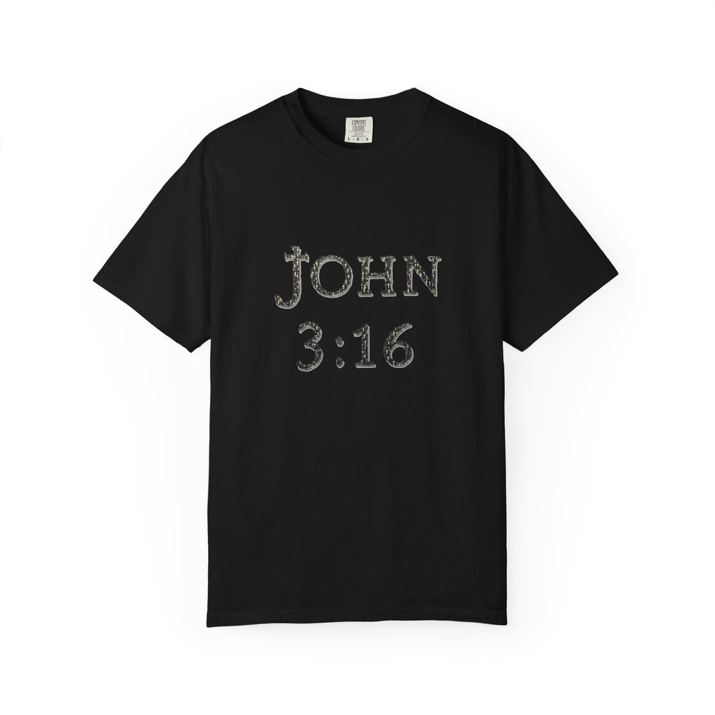 John 3:16 Scripture Cross T-shirt (Ver. 1) | Christian Bible Verse Tee