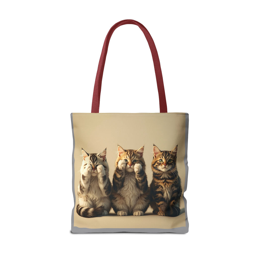 Tote Bag - Three Cats, Carry-All Shoulder Bag, Reusable Shopping Tote, Gift for Animal Lovers