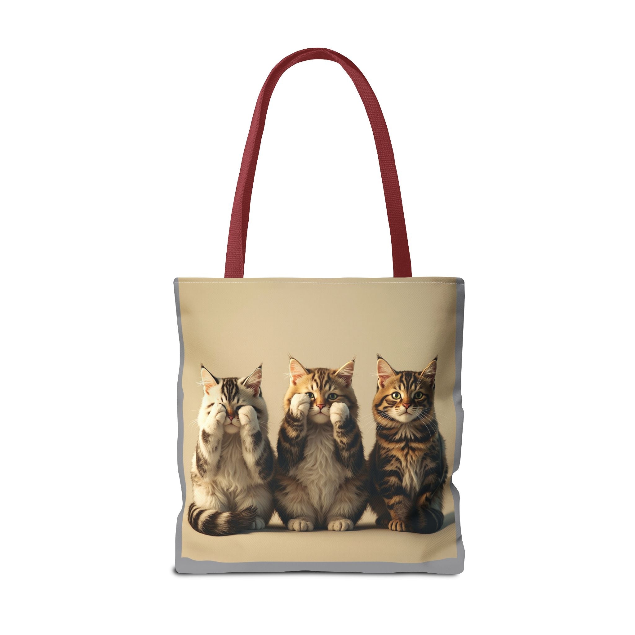 Tote Bag - Three Cats, Carry-All Shoulder Bag, Reusable Shopping Tote, Gift for Animal Lovers