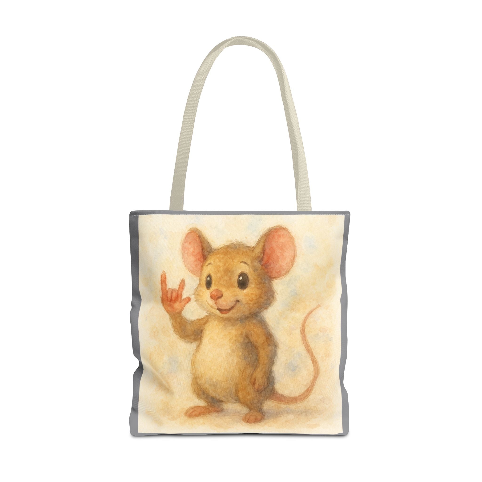 Tote Bag - Mouse 3 I Love You, Cute Animal Print, Carry-All Shoulder Bag, Reusable Shopping Tote, Gift for Animal Lovers