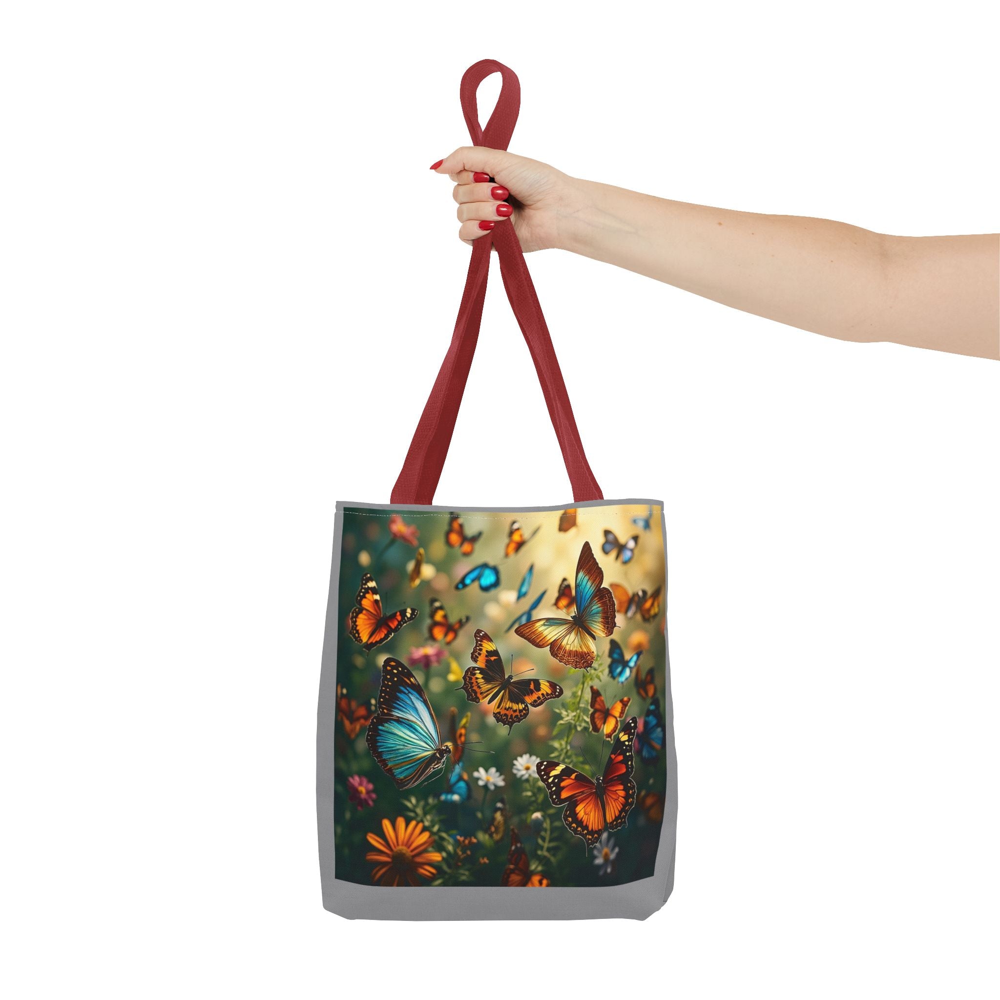 Butterfly Swam 2 Tote Bag - Floral Nature Garden Shopping Bag, Reusable Canvas Handbag, Eco-Friendly Market Tote, Gift for Her, Spring