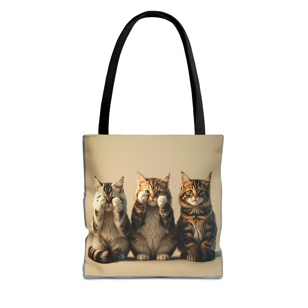 Tote Bag - Three Cats, Carry-All Shoulder Bag, Reusable Shopping Tote, Gift for Animal Lovers