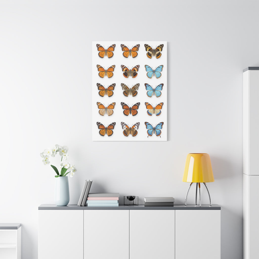 Butterflies 1 Wall Art, Butterfly Lover Gift, Matte Canvas Print, Butterfly Decor, Nature Artwork