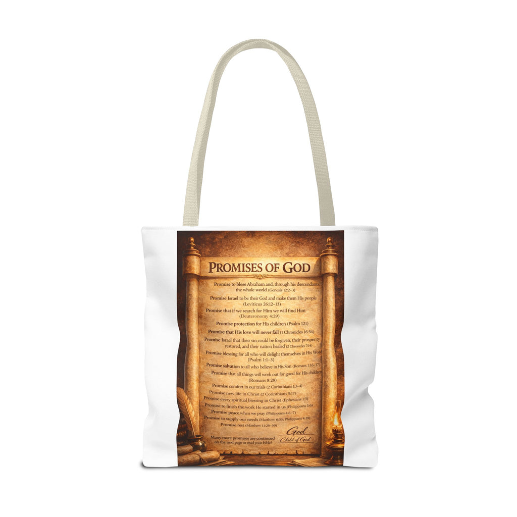 The Promises of God Tote Bag | Scripture Faith Design