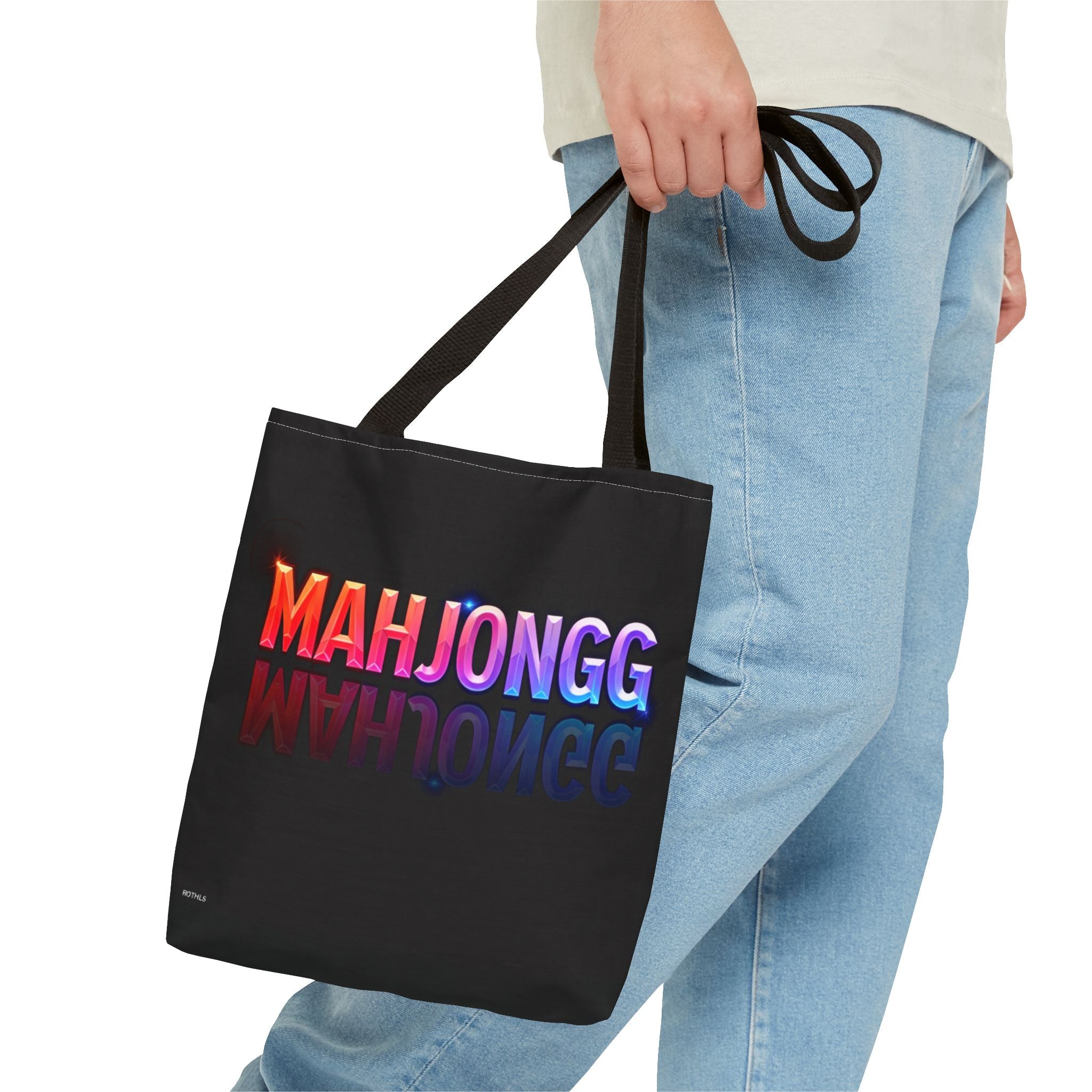 Black American Mahjongg Tiles Tote Bag | All-Over Print Tote