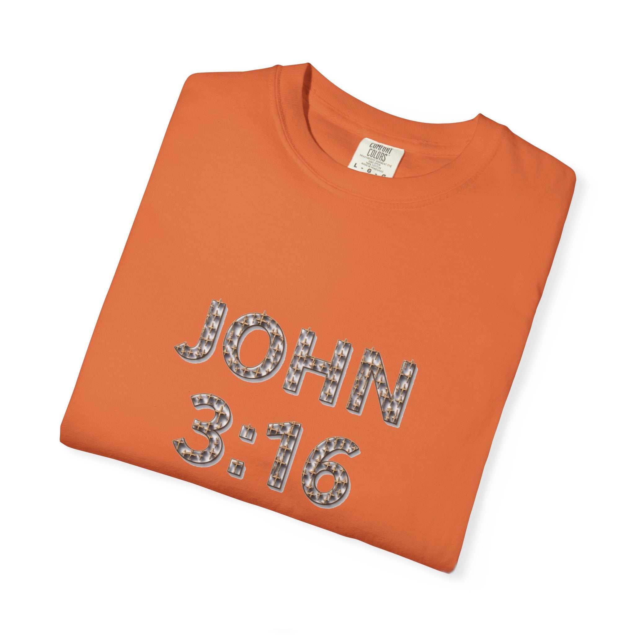 John 3:16 Scripture Cross T-shirt (Ver. 3) | Christian Bible Verse Tee