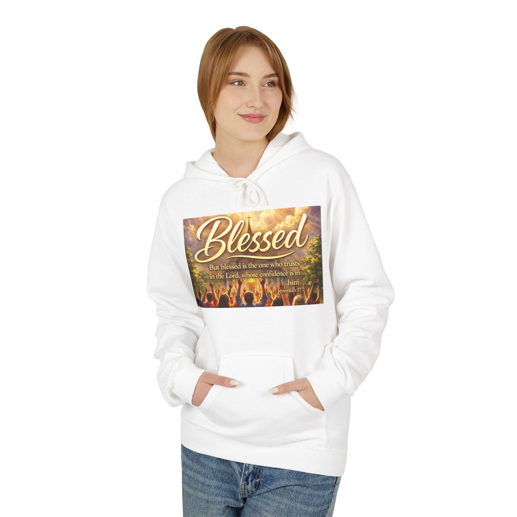 Blessed Worship Scene Hoodie | Christian Faith Sunrise Praise