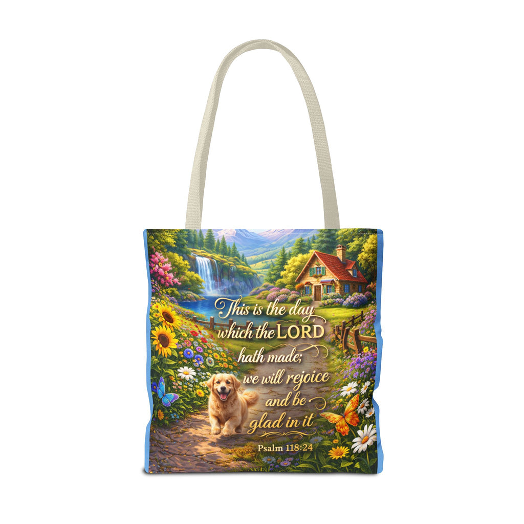 This Is The Day Which The Lord Hath Made | Christian Tote Bag | Scripture Canvas Tote