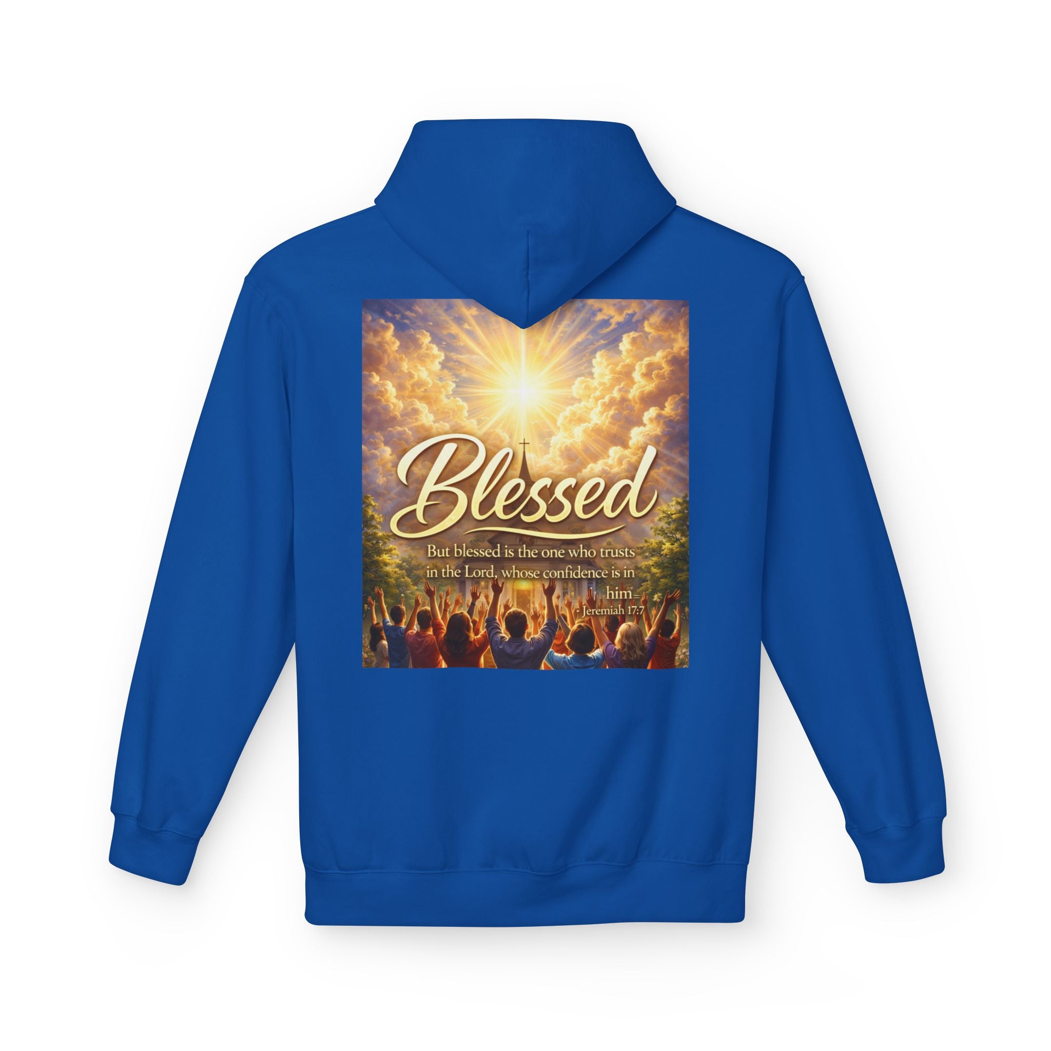 Blessed Worship Scene Hoodie | Christian Faith Sunrise Praise
