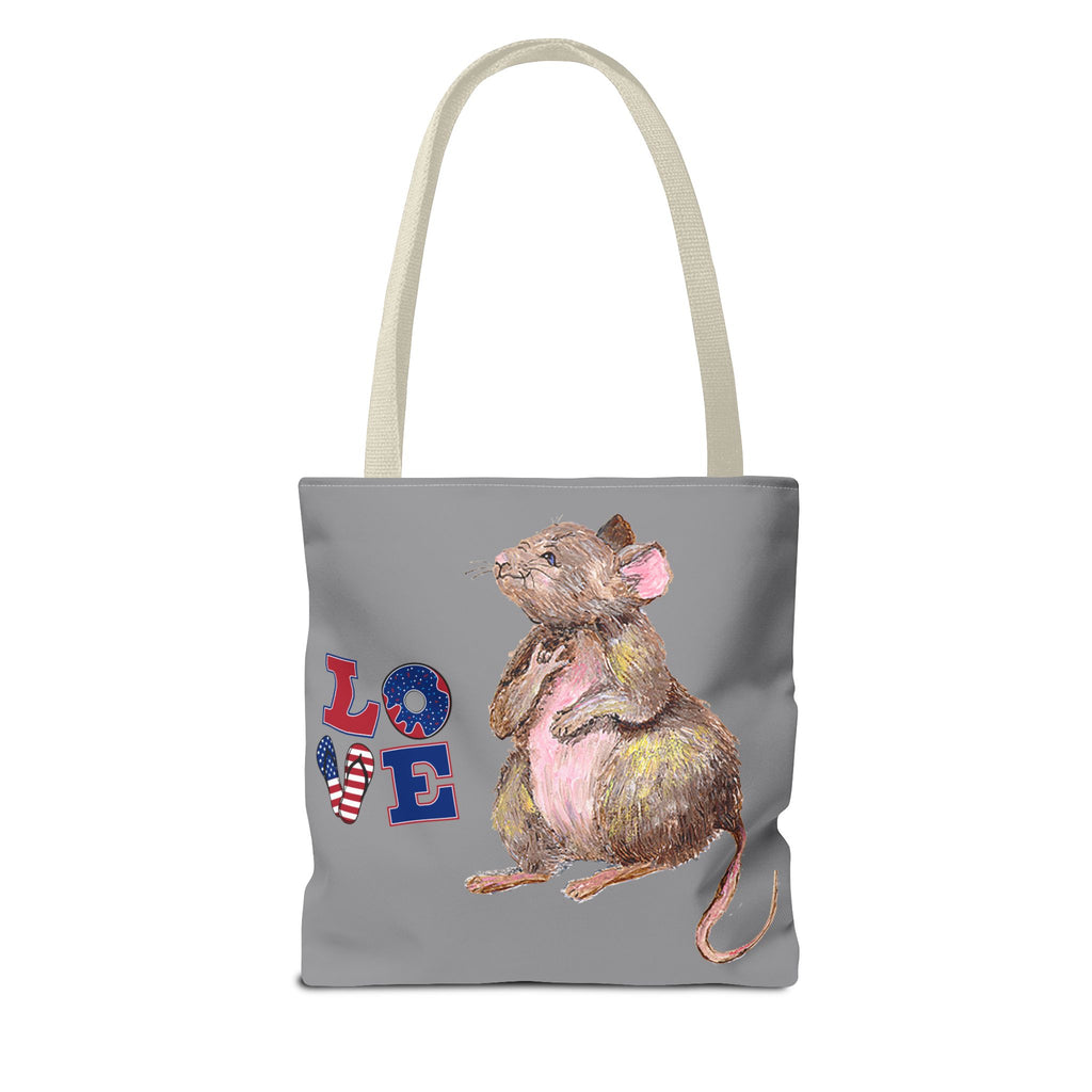 I Love You Mouse Patriotic LOVE Tote Bag | Mouse 1 | All-Over Print