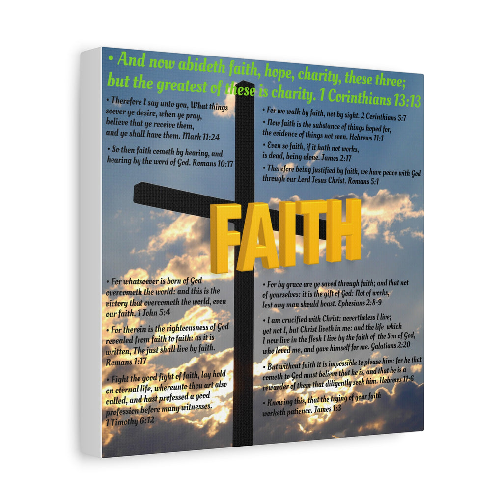 Faith Set 1 of 3 Canvas Art, Stretched Canvas Print Wall Decor, Unique Gift Idea