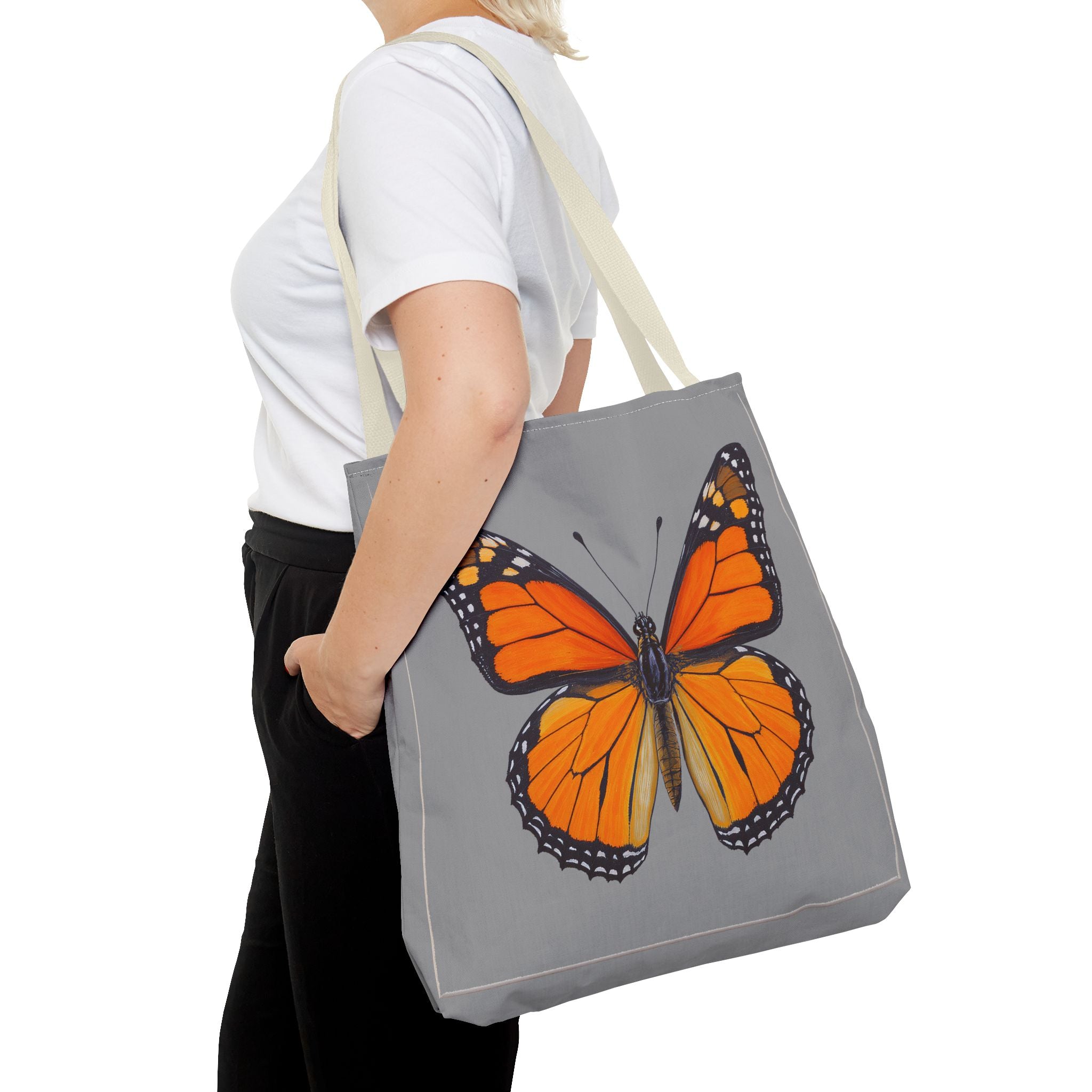 Tote Bag - Monarch Butterfly, Carry-All Shoulder Bag, Reusable Shopping Tote, Gift for Animal Lovers